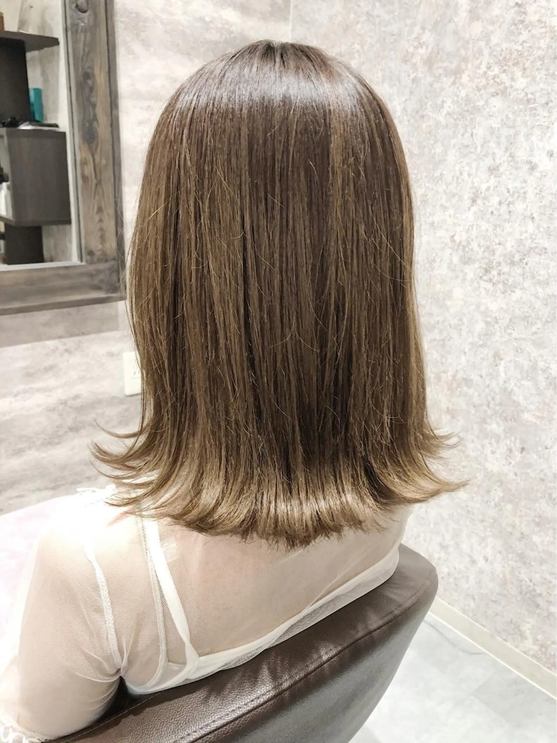 ミディアム カラー ベージュカラー ヘアカラー トリートメント 🫟Blanco🫟 Color&Careのヘアスタイル