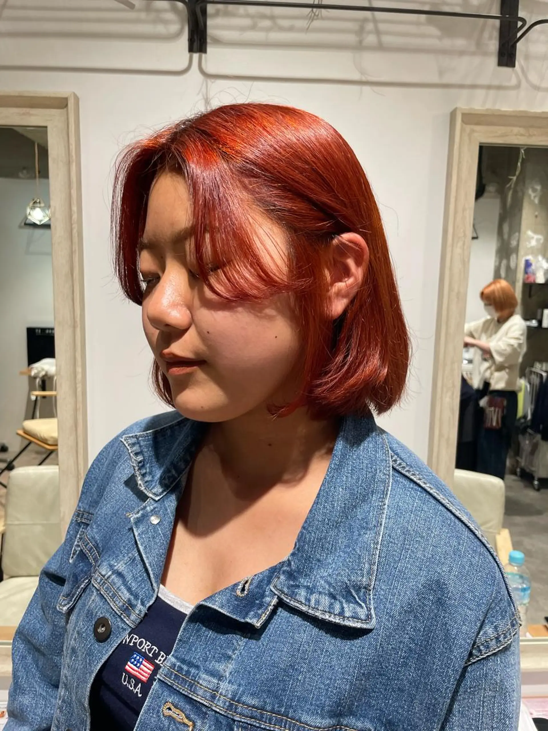 ショート カラー ヘアカラー ハイトーン🦄ネイル 💞のぶちのネイルデザイン