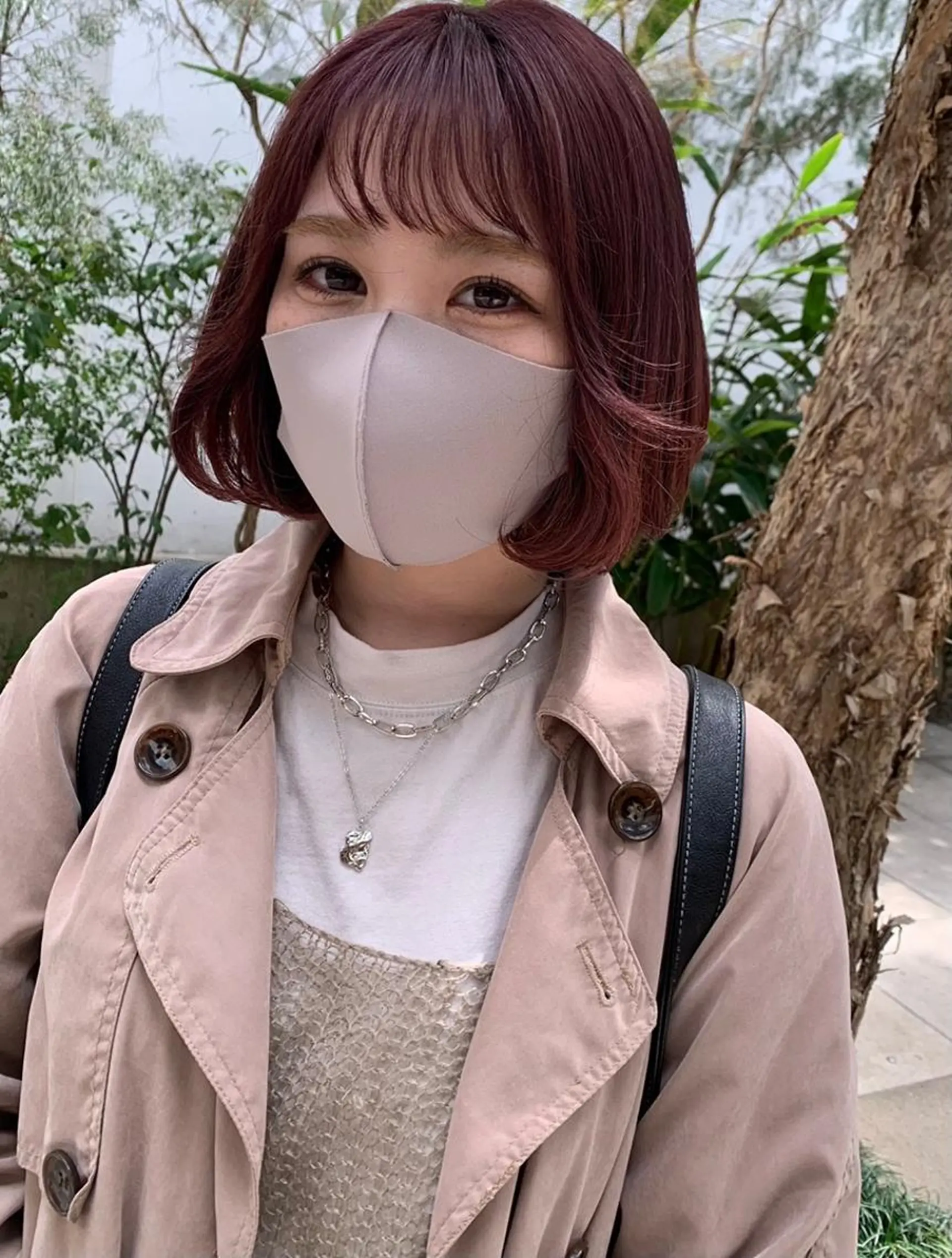 ミディアム カラー カット ヘアカラー トリートメント 透明感/オリーブ/ グレージュ/YUKAのヘアスタイル