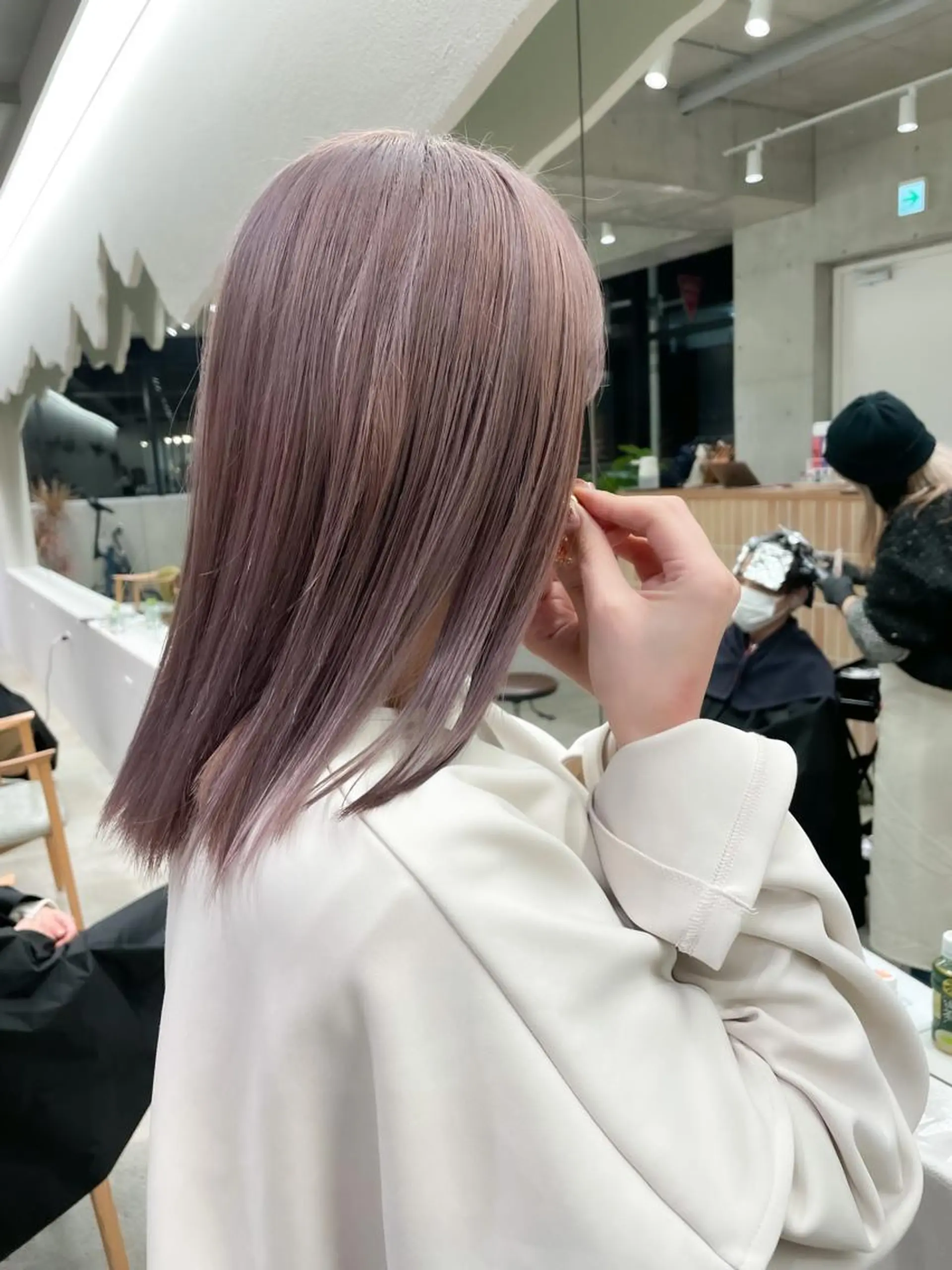 ミディアム カラー ヘアアレンジ ミニボブ/ブリーチ 🌈MISATOのヘアスタイル