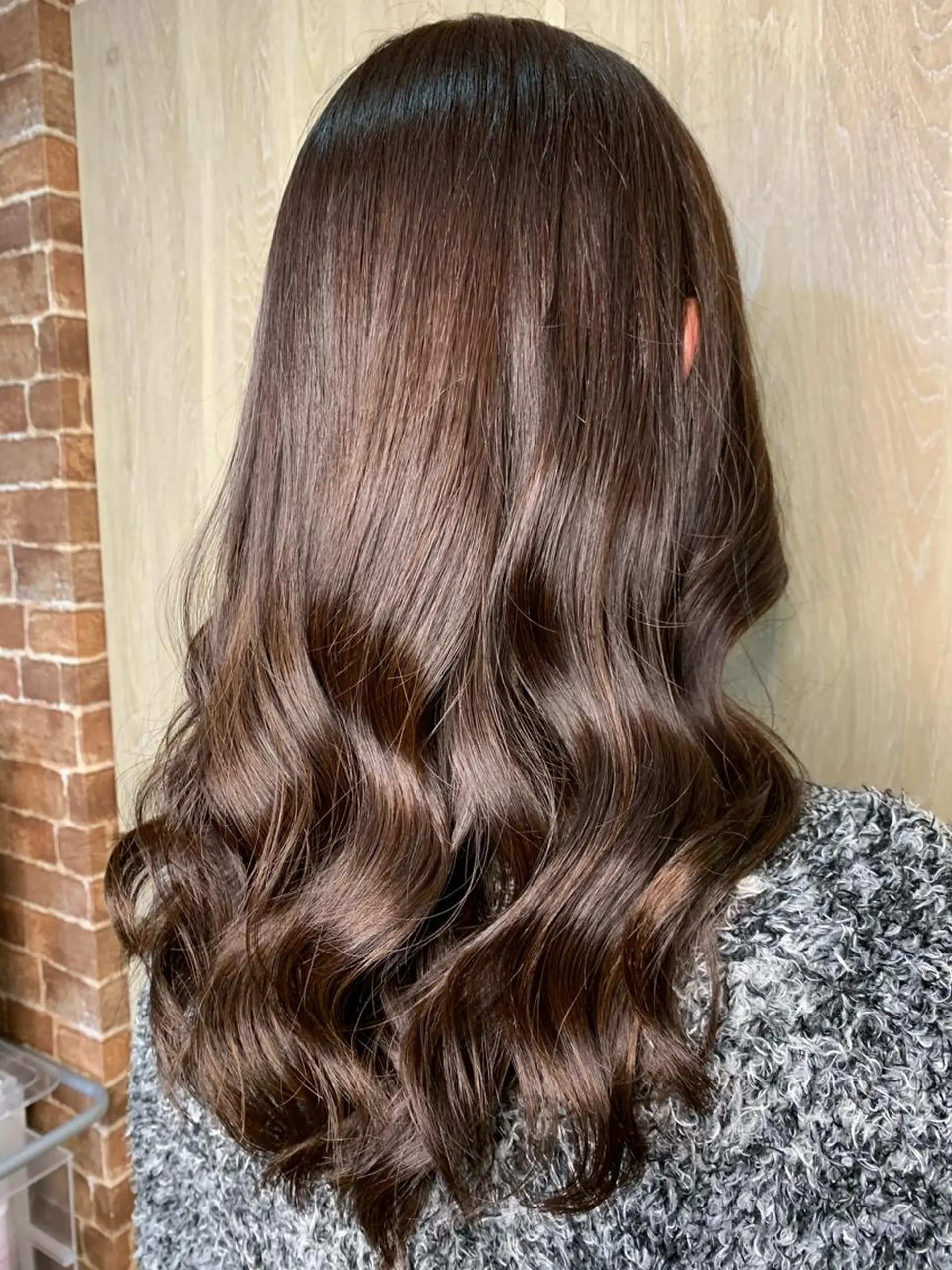 ミディアム カラー ヘアアレンジ ブラウンカラー ヘアカラー トリートメント RYOSUKE ハイトーンのヘアスタイル