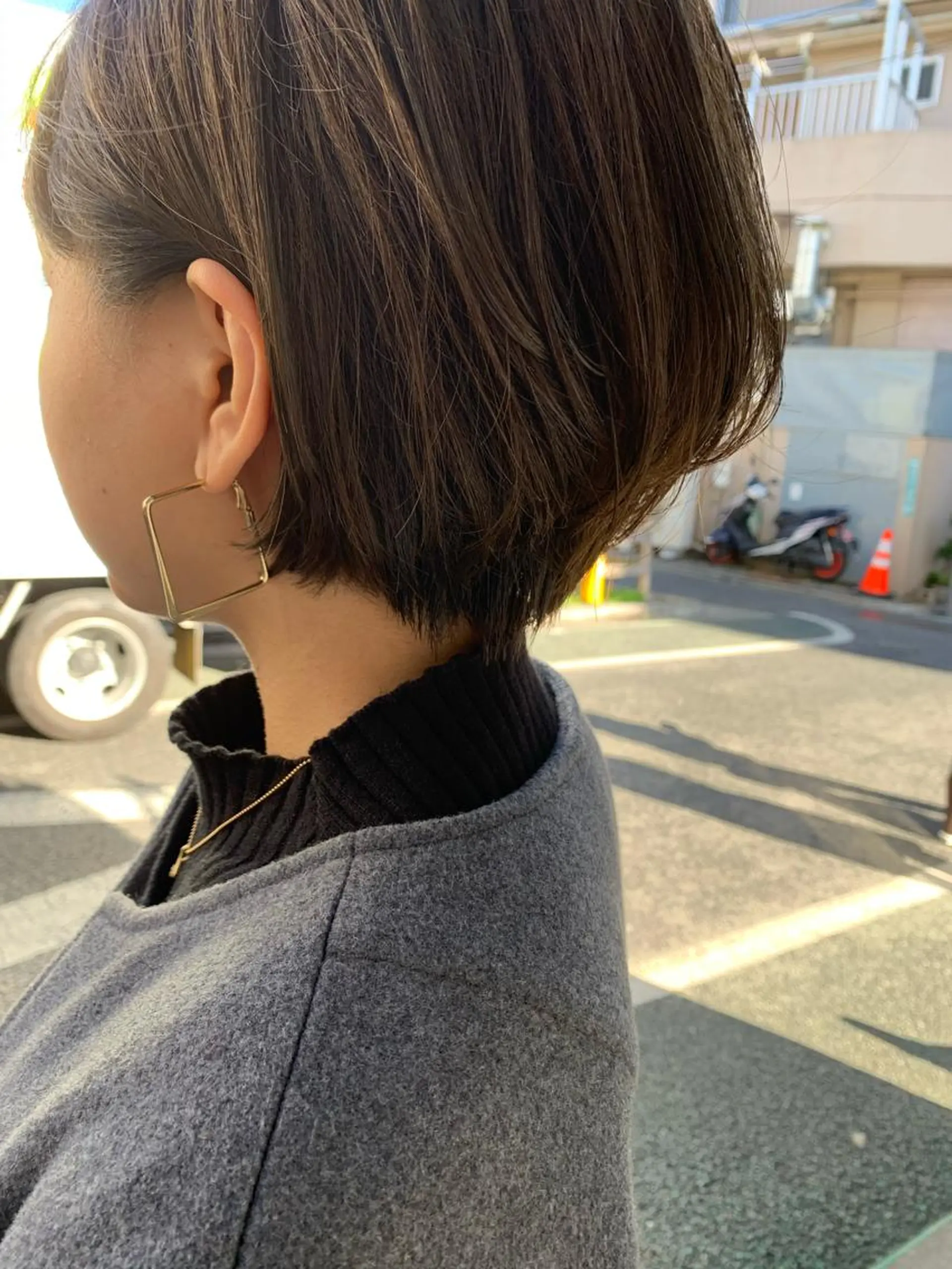 ショート パーマ/透明感カラー /ボブ/吉田一生のヘアスタイル