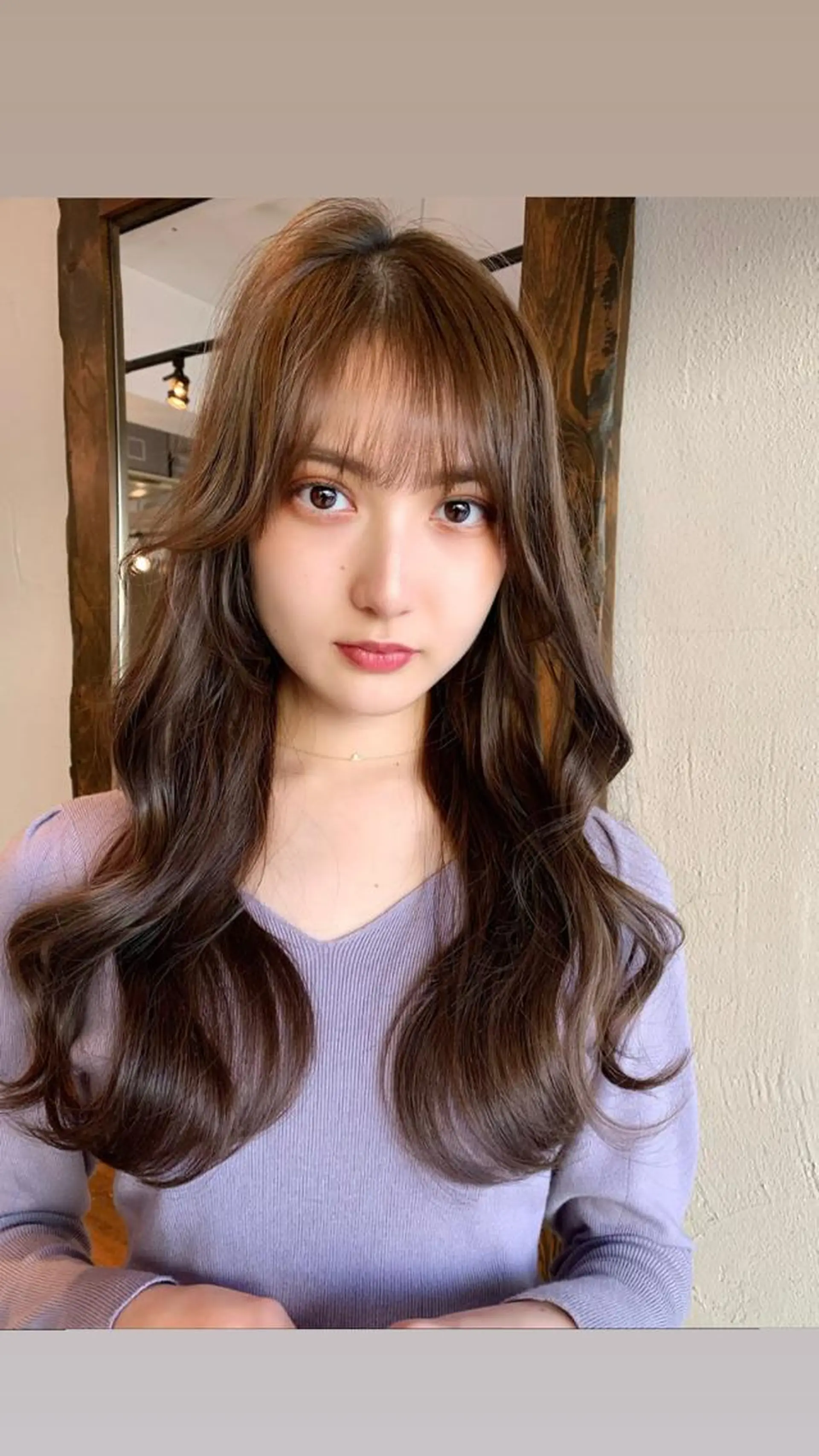 ロング カラー 透明感/オリーブ/ グレージュ/YUKAのヘアスタイル