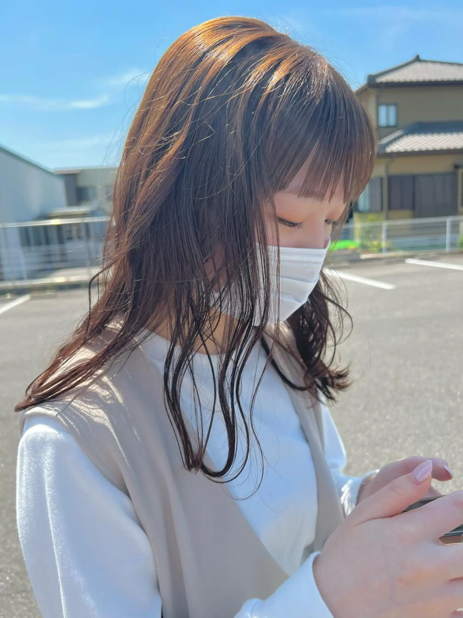 ミディアム カラー パーマ Artist 藤﨑紘成のヘアスタイル