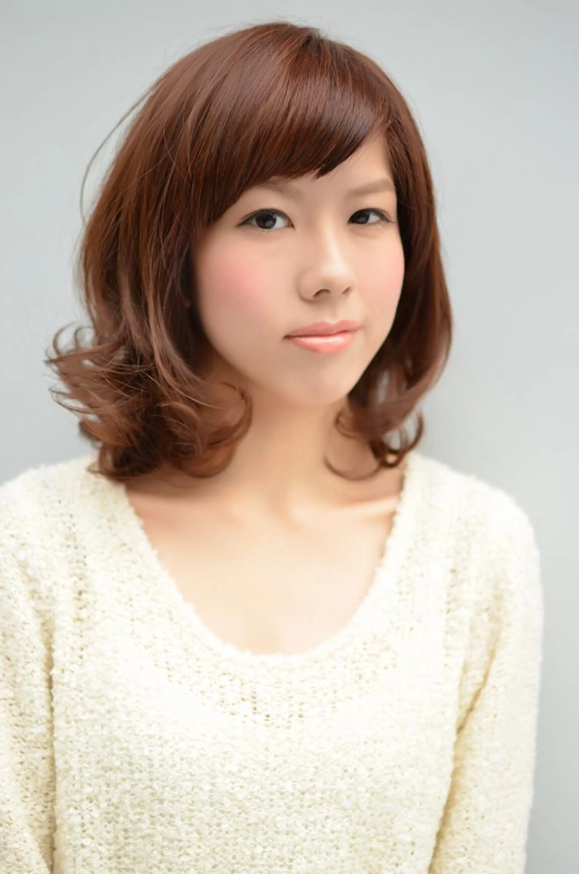 ミディアム カラー パーマ イガラシ ジュン/髪質改善のヘアスタイル