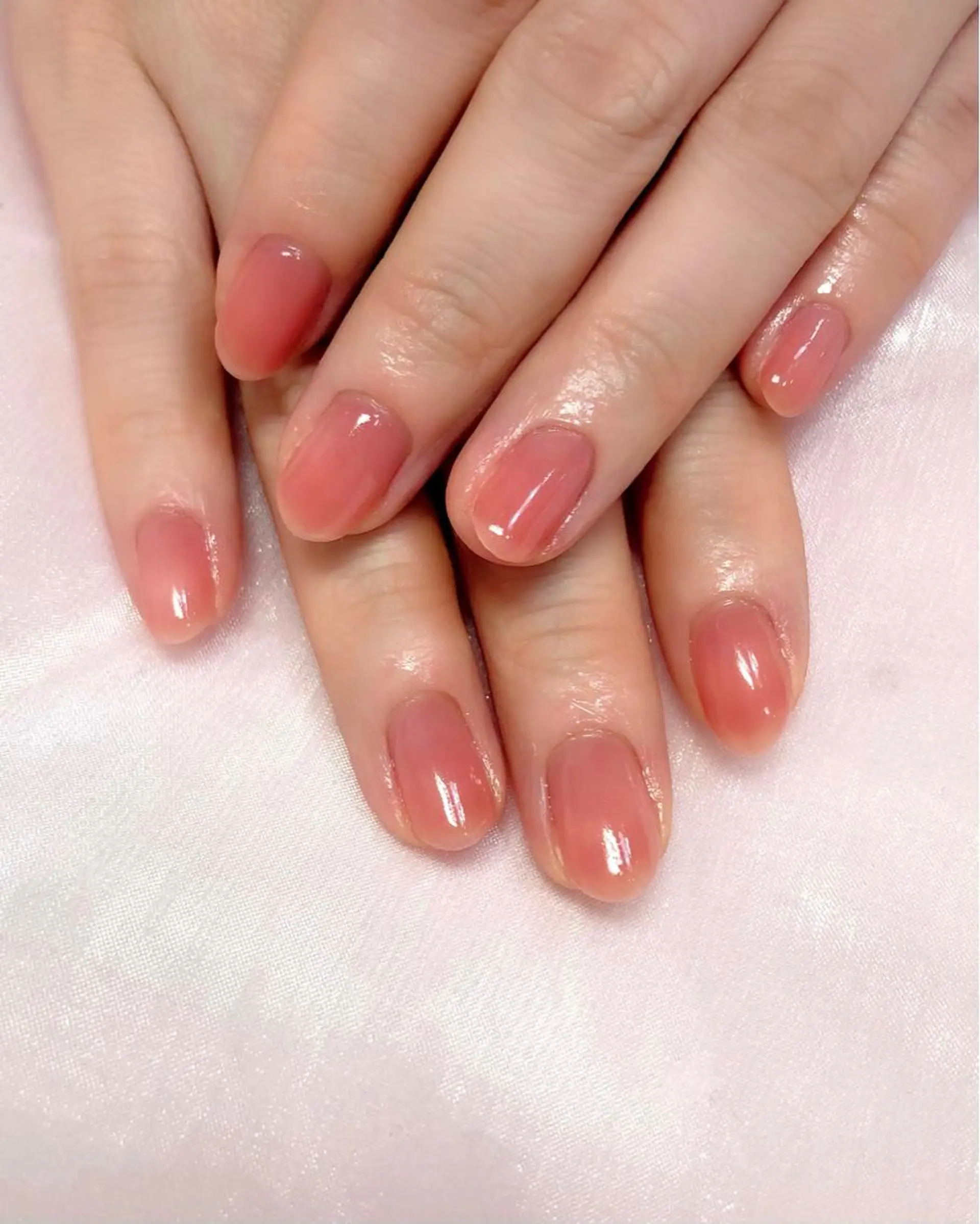 ネイル ワンカラーネイル ピンク 梅津 郁美のネイルデザイン