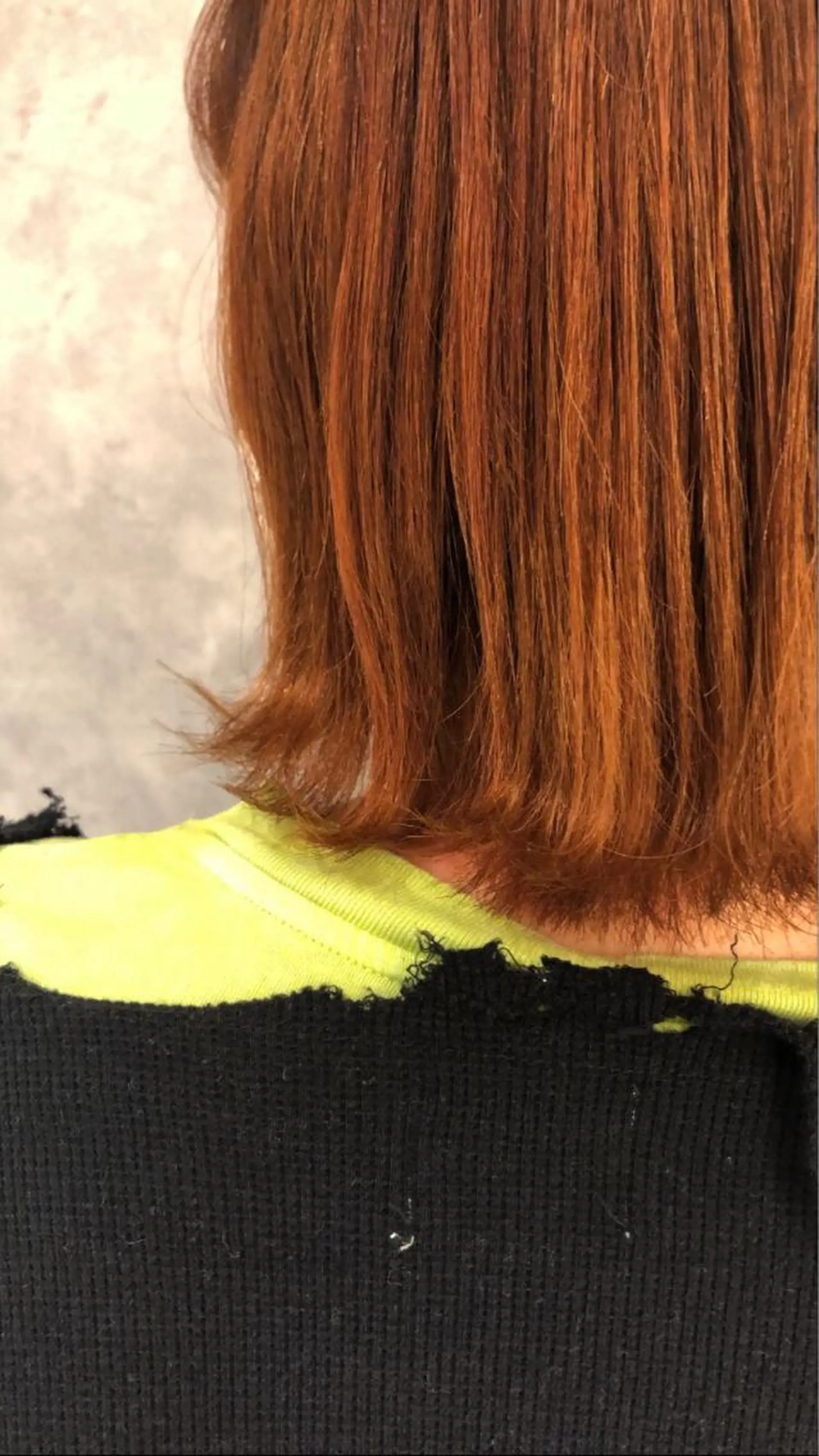 セミロング カラー オレンジ 美髪矯正/髪質改善/ 艶髪🤍伊藤梨紗のヘアスタイル