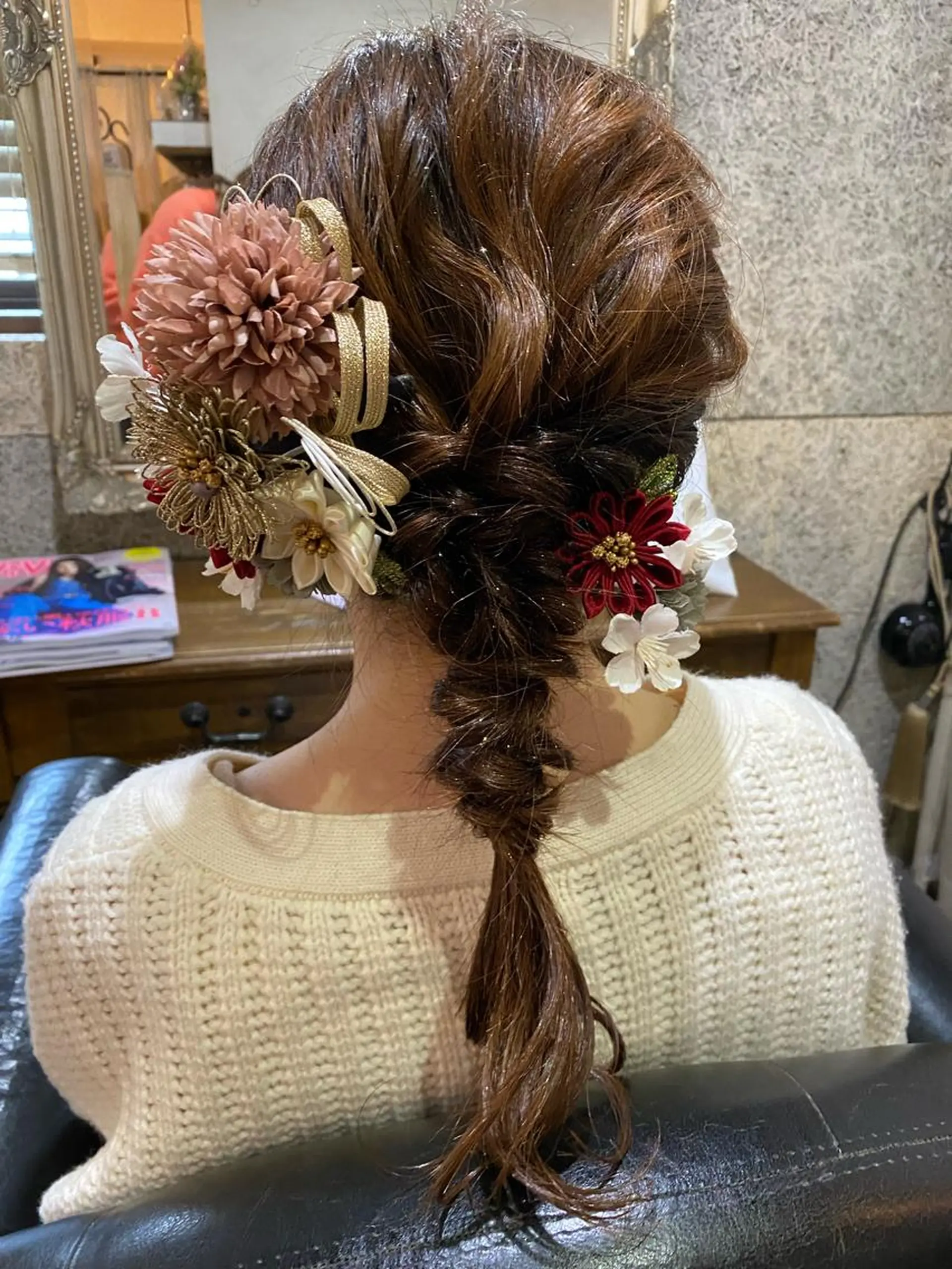 セミロング ヘアアレンジ ヘアセット PANDOLA あゆり🦋のヘアスタイル