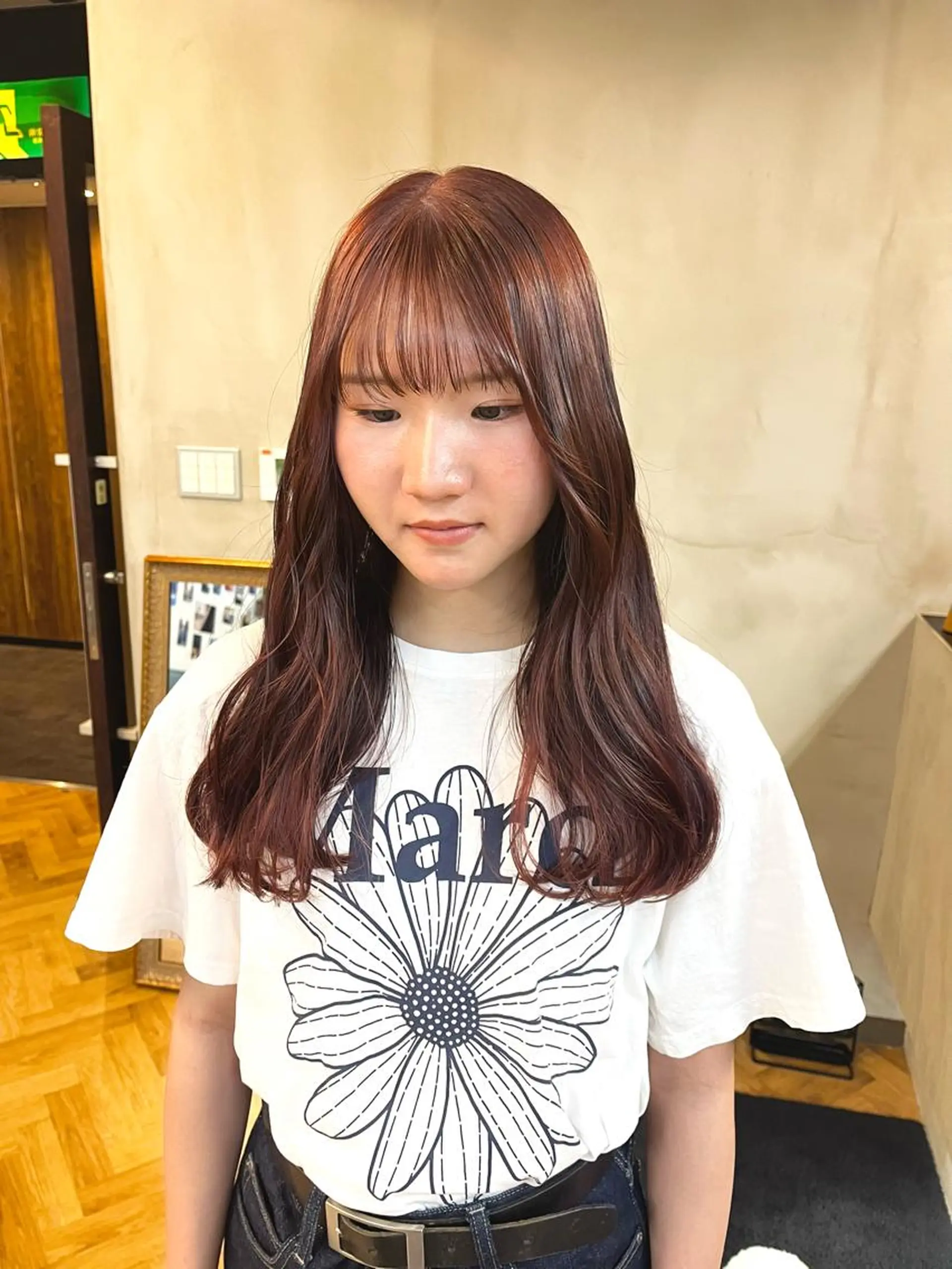 ロング カラー ヘアアレンジ ブリーチ ダブルカラー ブリーチなしカラー カット ヘアカラー トリートメント esu西梅田所属・ena/ブリーチなし 透け感ベージュ🎀のヘアスタイル