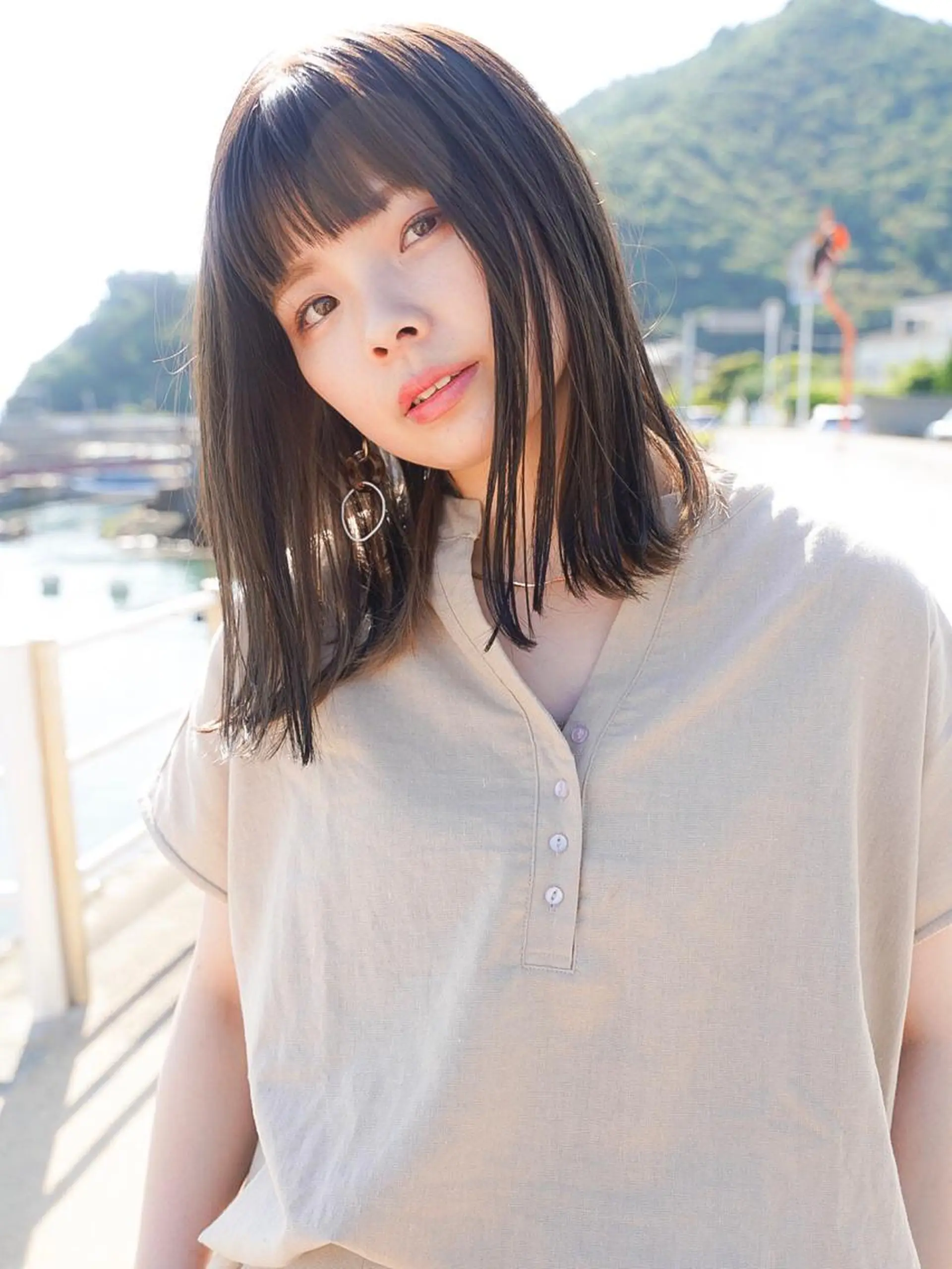 セミロング カラー パーマ YUKO/ 似合わせ韓国風パーマのヘアスタイル