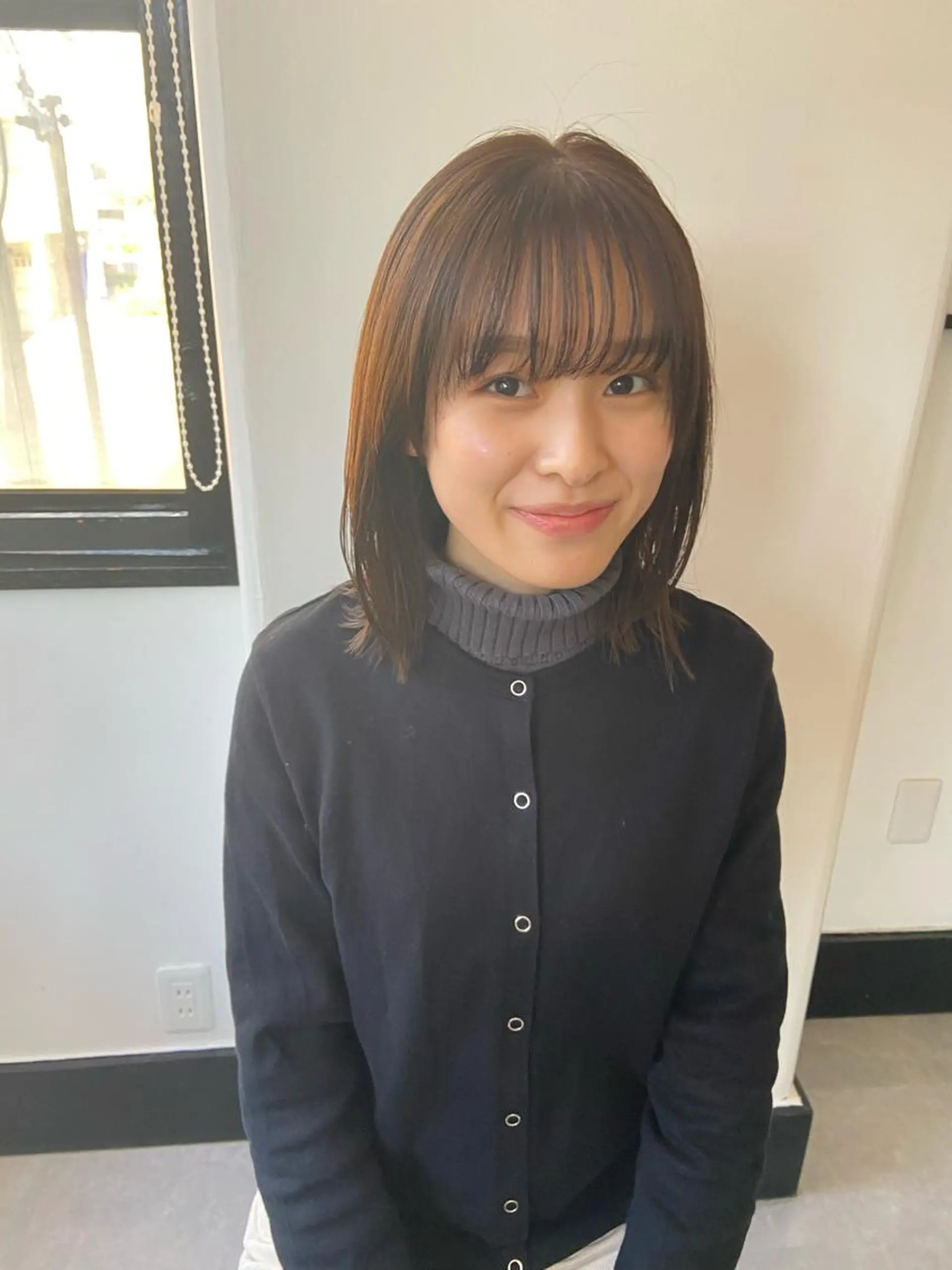 ミディアム ヘアアレンジ ボブ カット トリートメント 田中 あやなのヘアスタイル