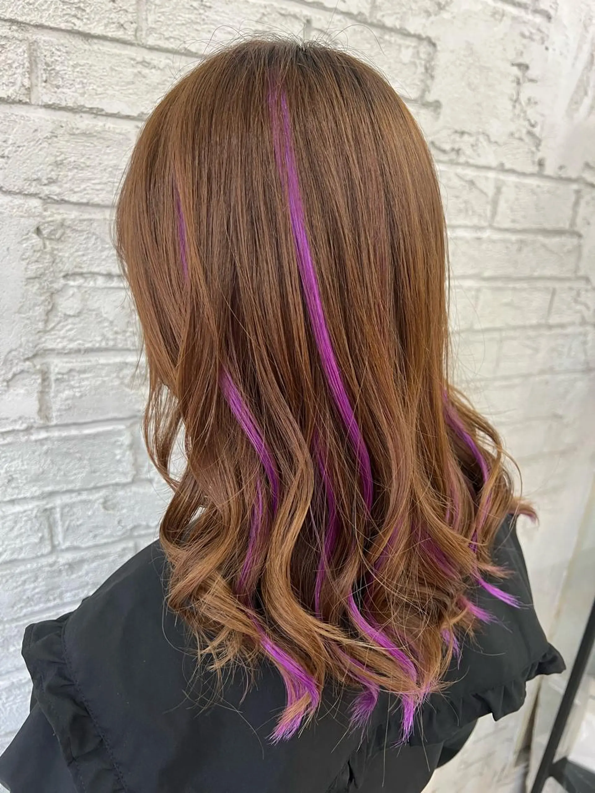 セミロング エクステ＆艶カラー 🎀YURINA🎀のヘアスタイル