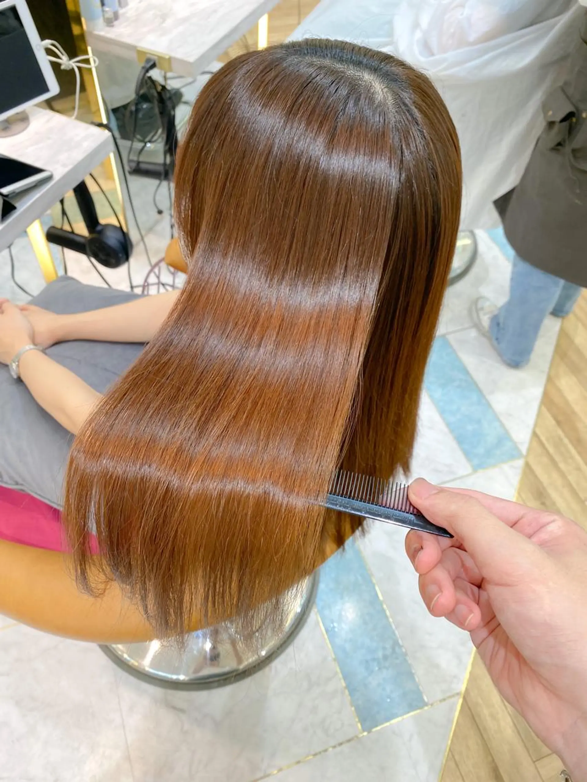 セミロング ヘアカラー トリートメント ❣️モテ髪❣️佐野 圭佑のヘアスタイル