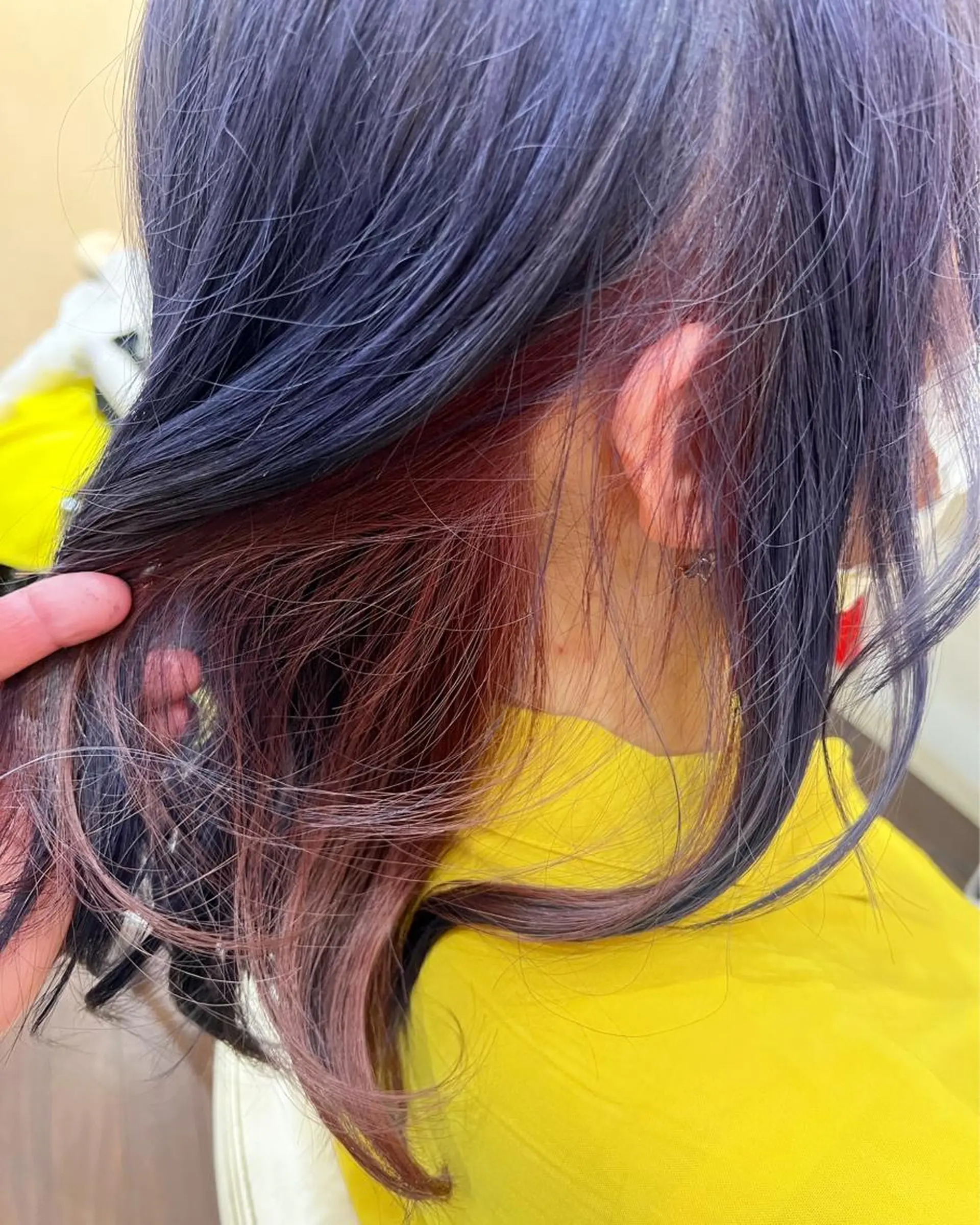 カラー アッシュ ブルーカラー ブルーパープル インナーカラー ピンクカラー まさき✂︎ブリーチ／ デザインカラーのヘアスタイル