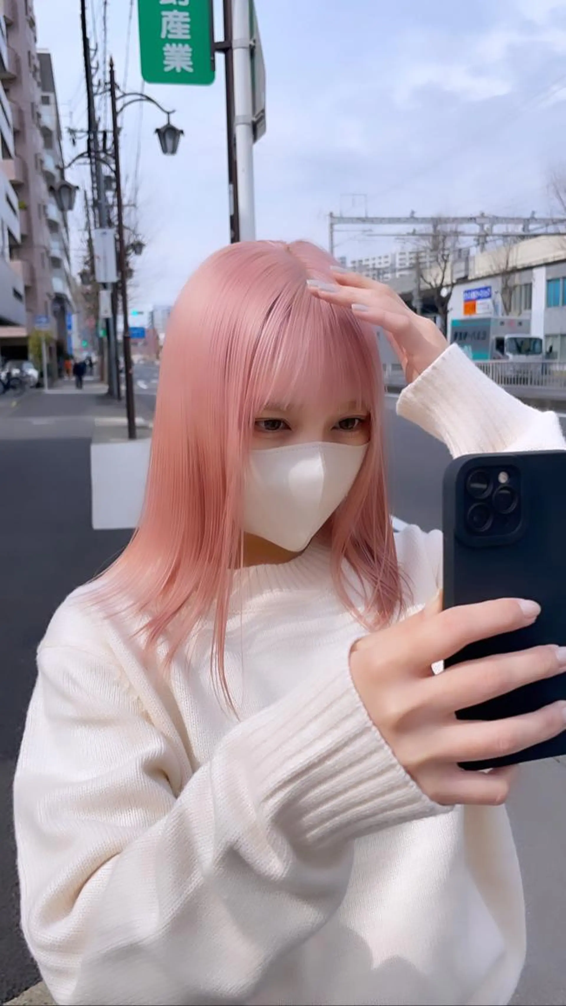 セミロング カラー ヘアアレンジ ブリーチ MONIQA所属・🐲RYUKI メンズブリーチのヘアスタイル