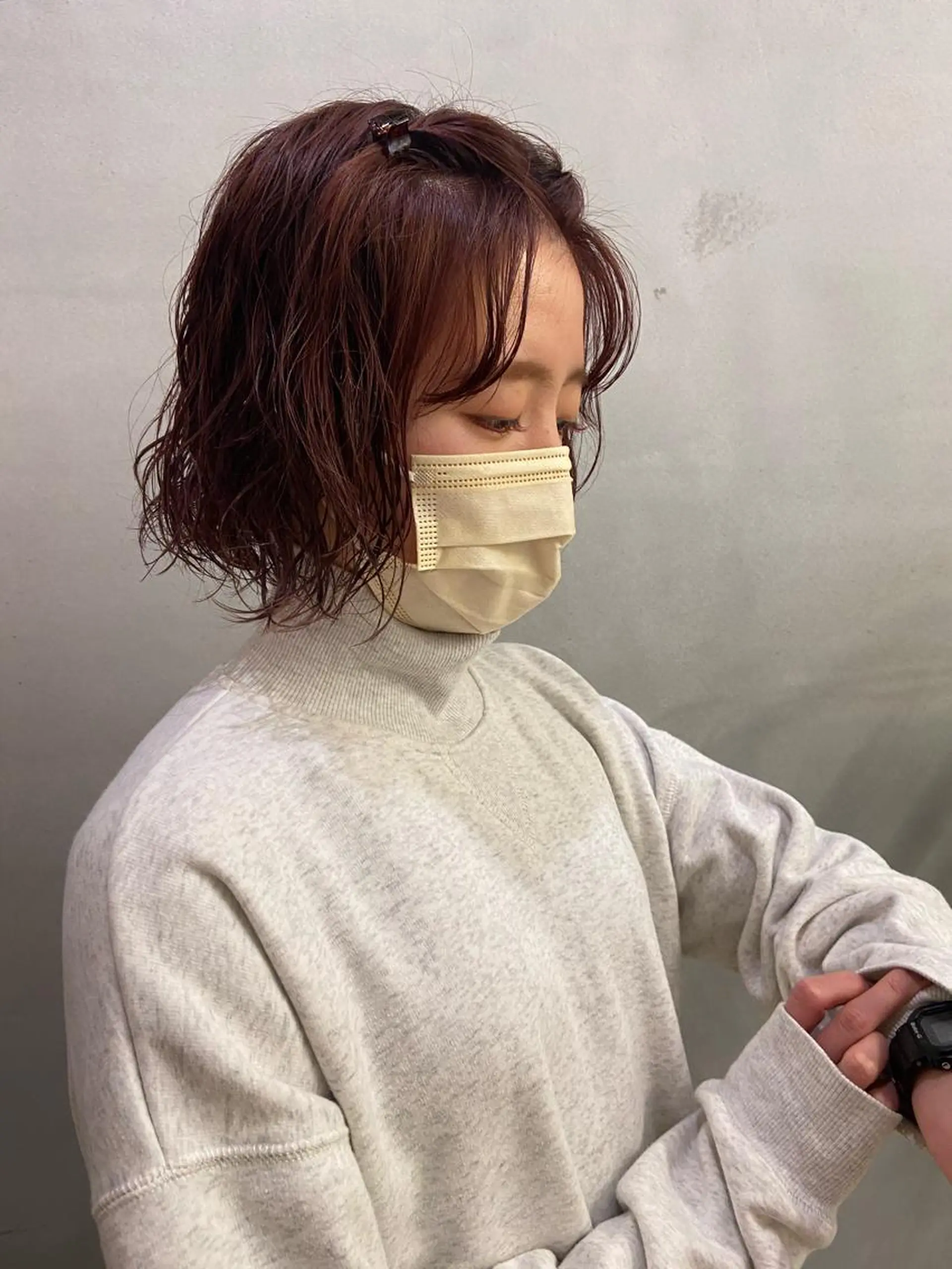 ミディアム カラー パーマ ヘアアレンジ Rinon所属・沖 真琴のヘアスタイル