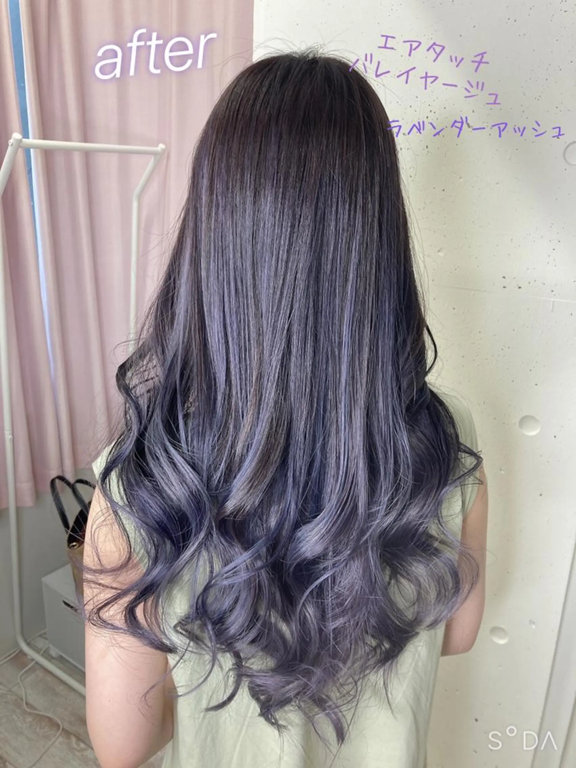 ロング カラー バレイヤージュ レイヤーカット ミルミー美容室所属・🦄💒💓齎藤 七海子🦄💒💓のマツエク・マツパデザイン