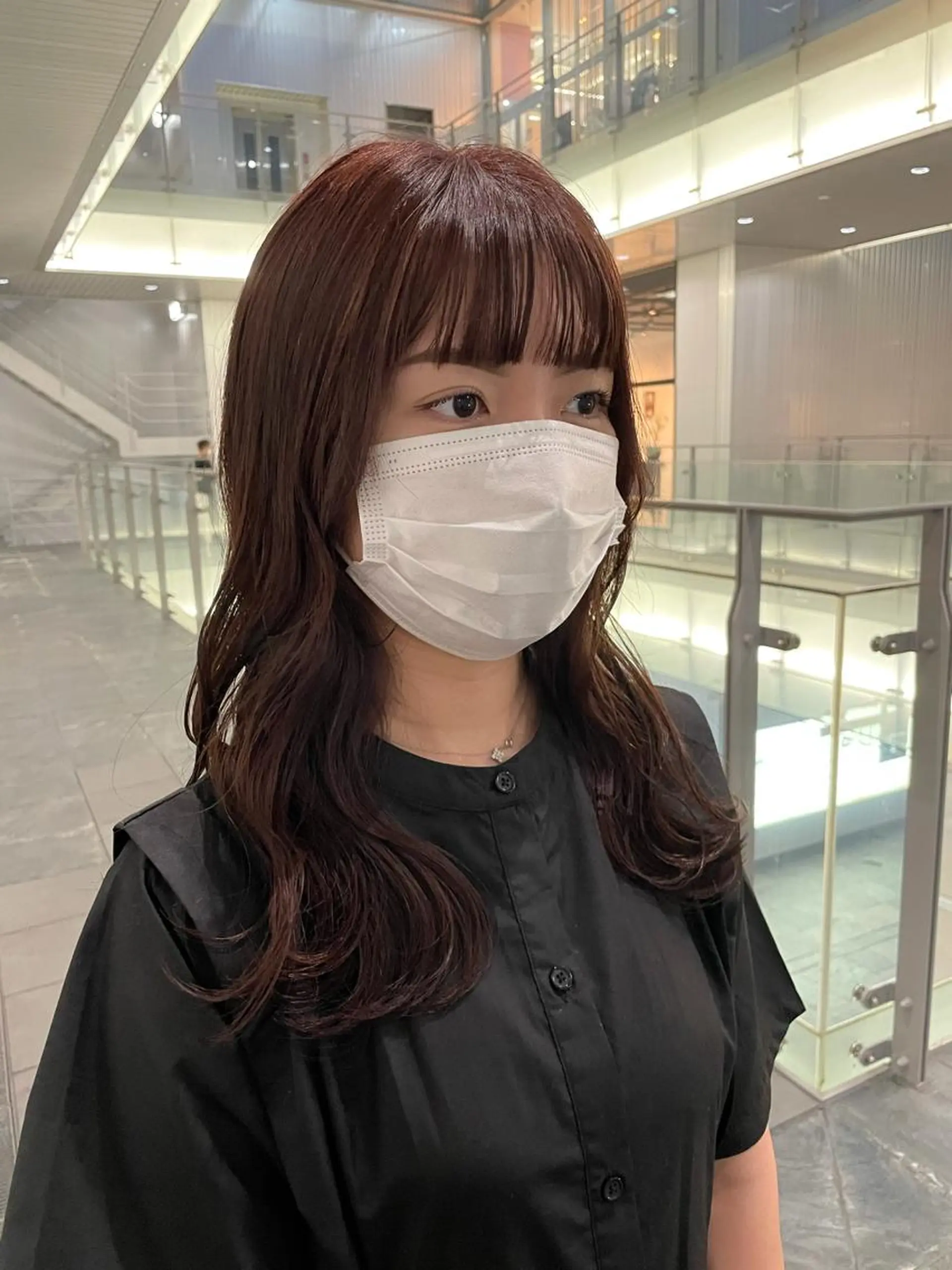 ミディアム ピンクブラウン 栄　mighty by H所属・不破一輝/栄/矢場町 ボブ/レイヤー/艶髪のヘアスタイル