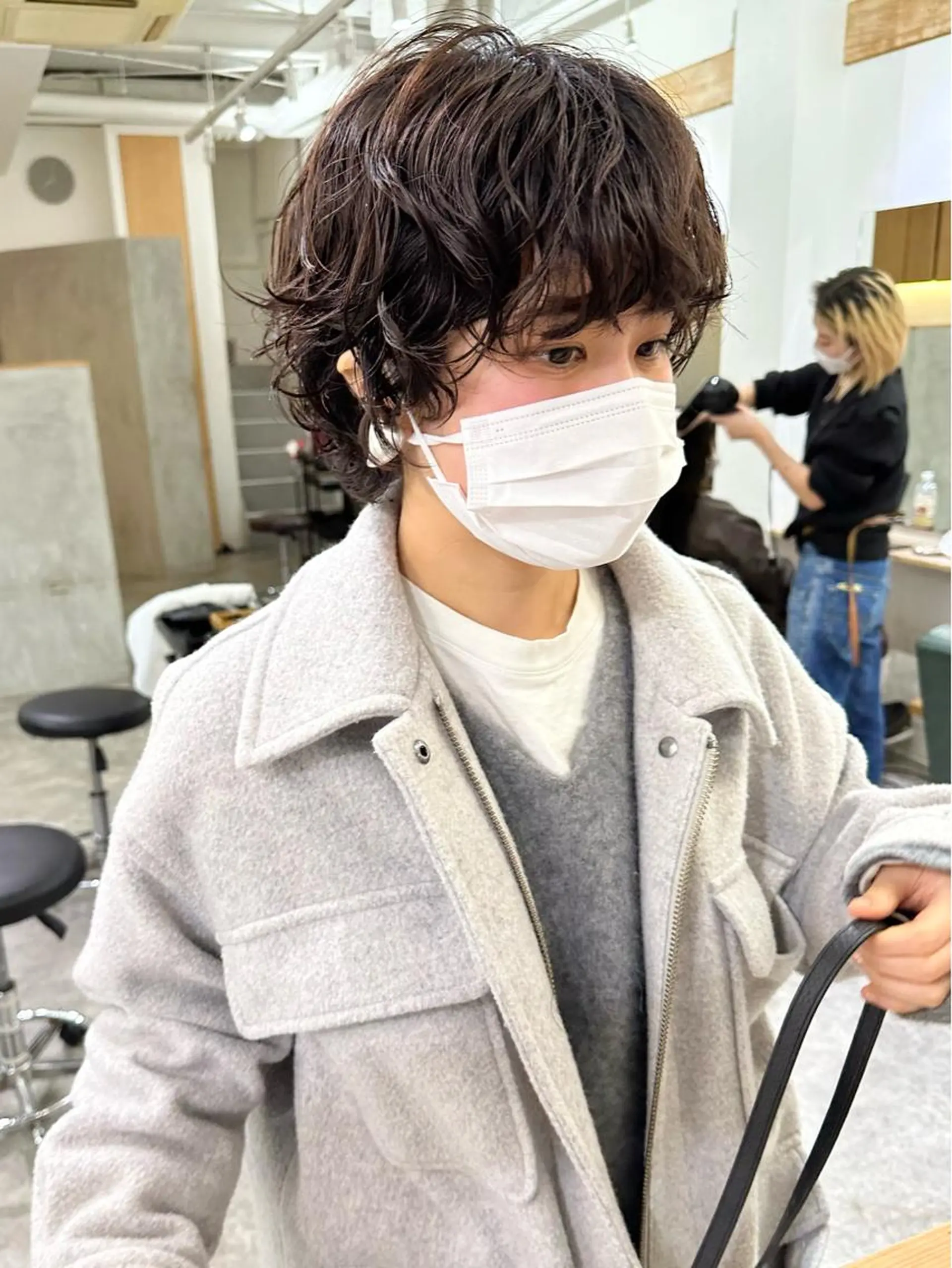 ショート 伸ばしかけ ショートヘア カット ヘアカラー パーマ トリートメント パーマ/透明感カラー /ボブ/吉田一生のヘアスタイル