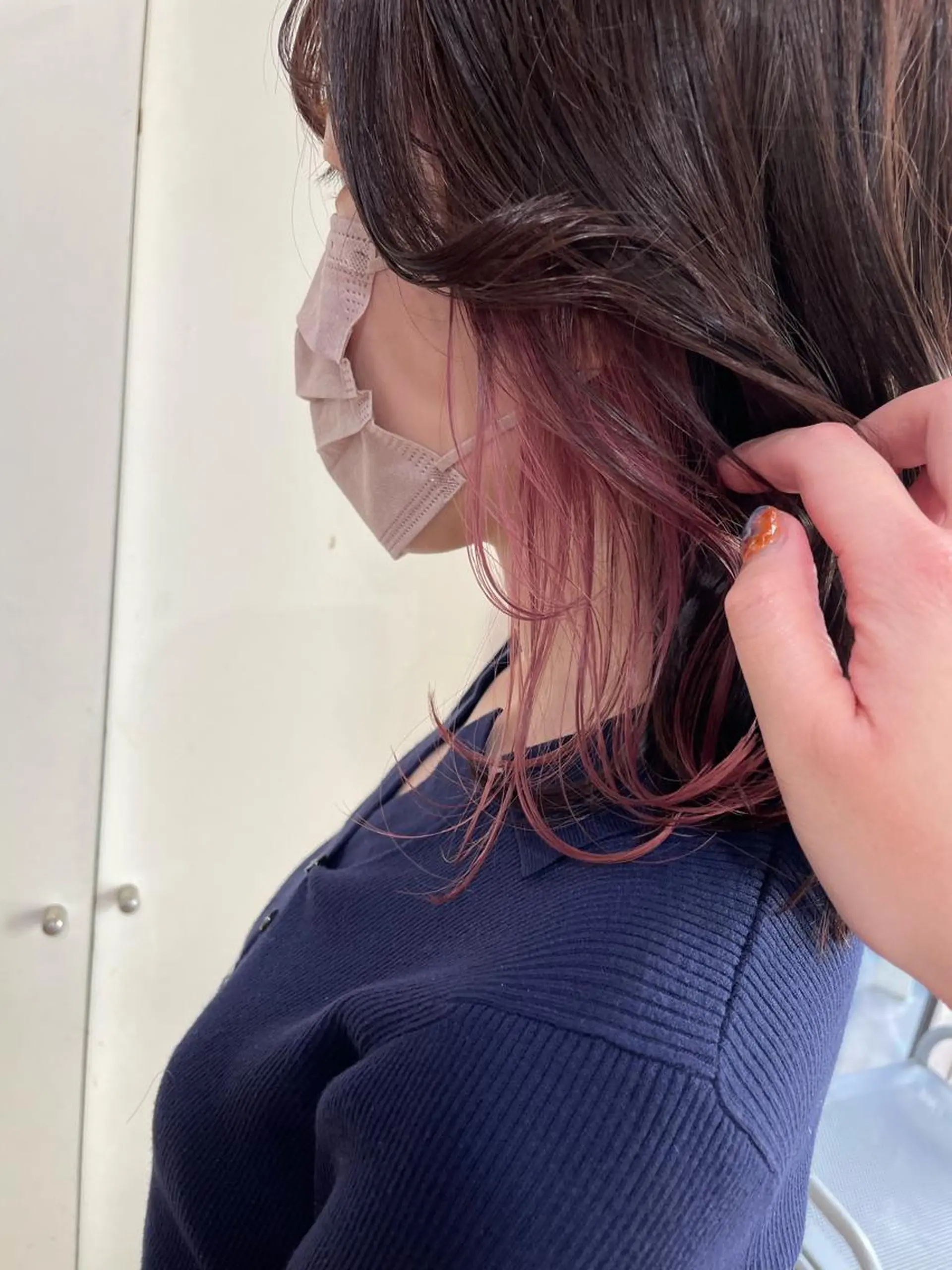 ミディアム カラー インナーカラー ピンクカラー ヘアカラー 🦋透明感 艶カラー Rie🦋のヘアスタイル