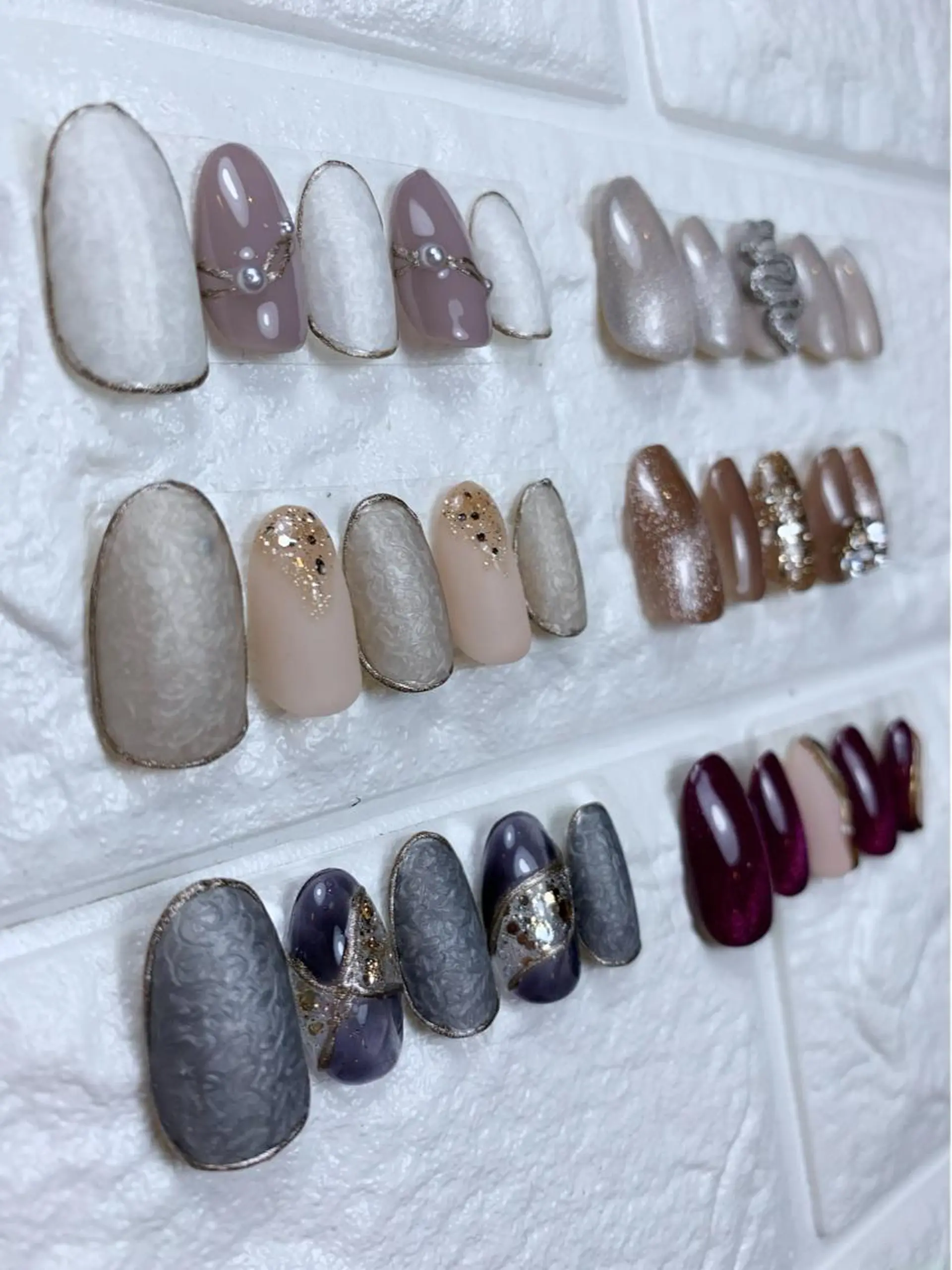 ネイル ジェルネイル マグネットネイル シルバー ストーンネイル Nail Salon R.N アールドットエヌ所属・R.N アールドットエヌのネイルデザイン