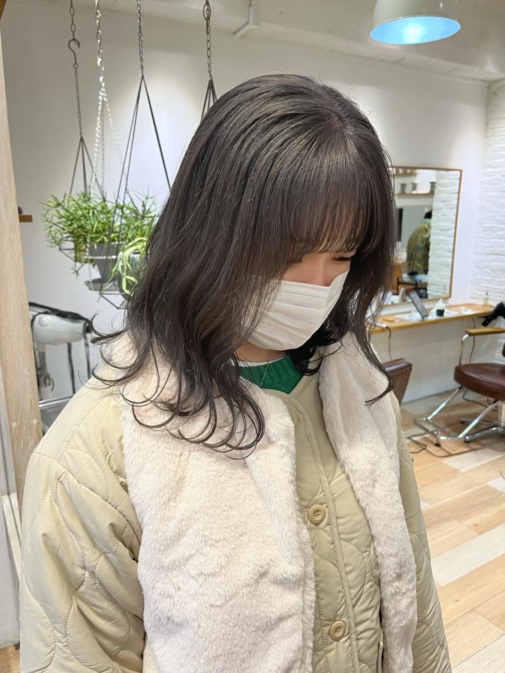 ミディアム カラー パーマ ヘアアレンジ メンズ キッズ ネイル マツエク・マツパ アイブロウ グレージュ オリーブグレージュ オリーブグレー 眉カラー お洒落パーマ/ボブ ❄️Tomoka❄️のヘアスタイル