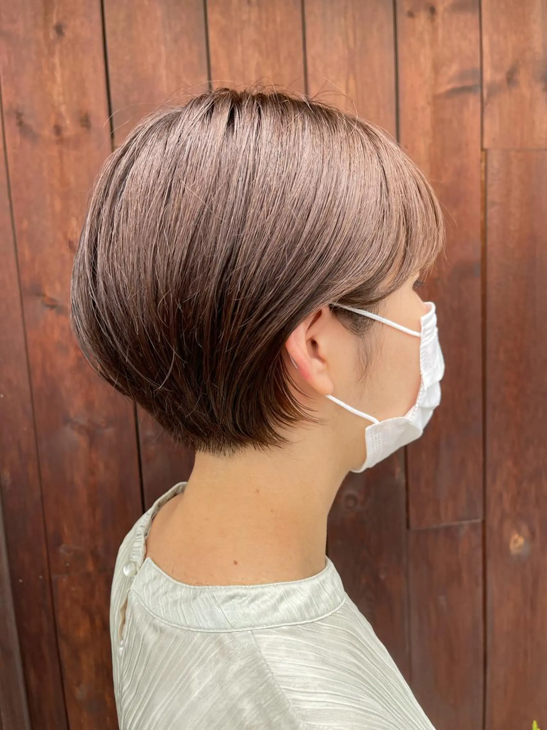 ショート 丸みショート ショートヘア ヘアカラー 縮毛矯正 トリートメント 血分 優人のヘアスタイル