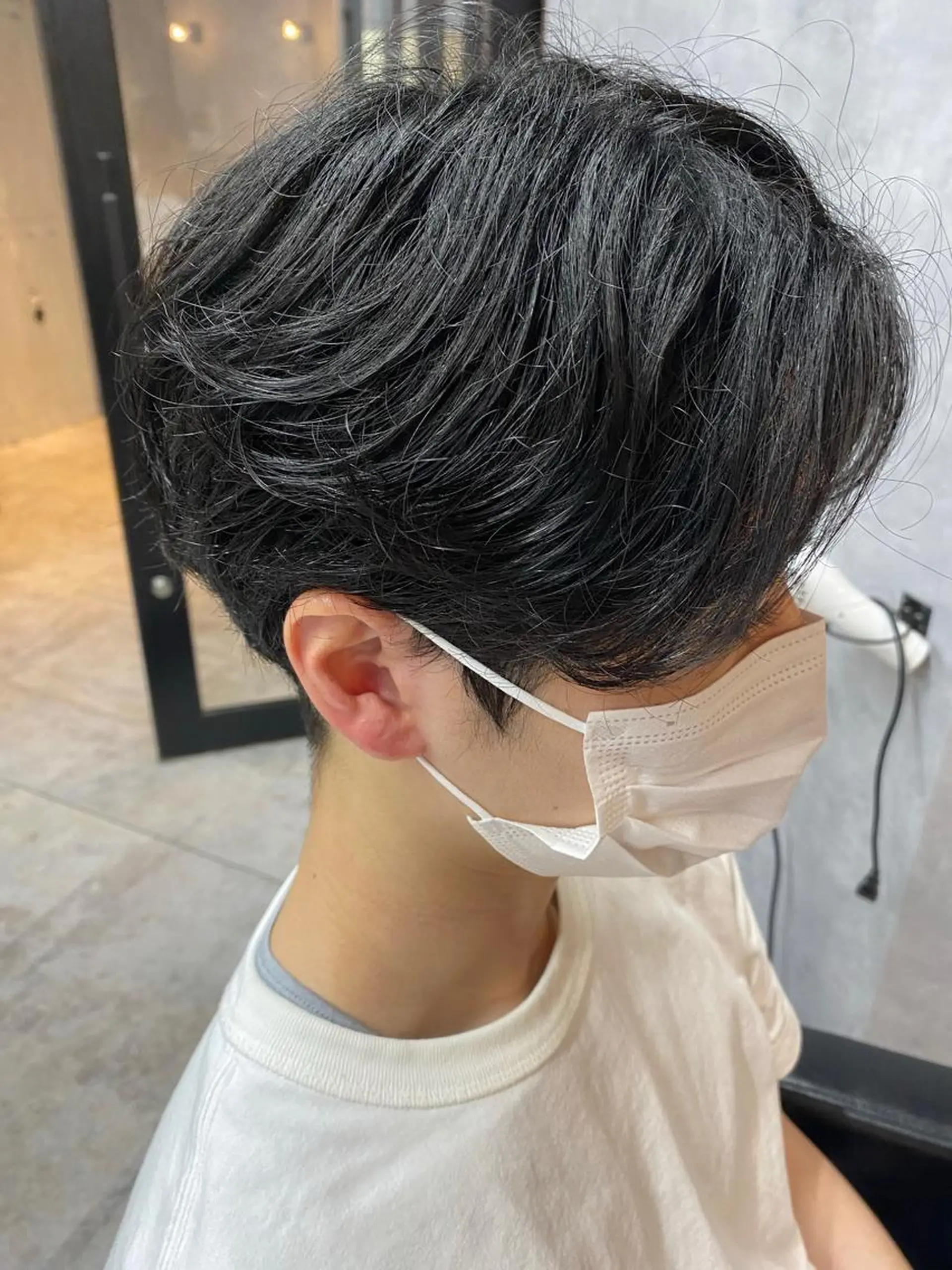 ショート パーマ メンズ センターパート カルマパーマ メンズパーマ カット パーマ ツイストスパイラル/ メンズ特化/中川誠也のヘアスタイル