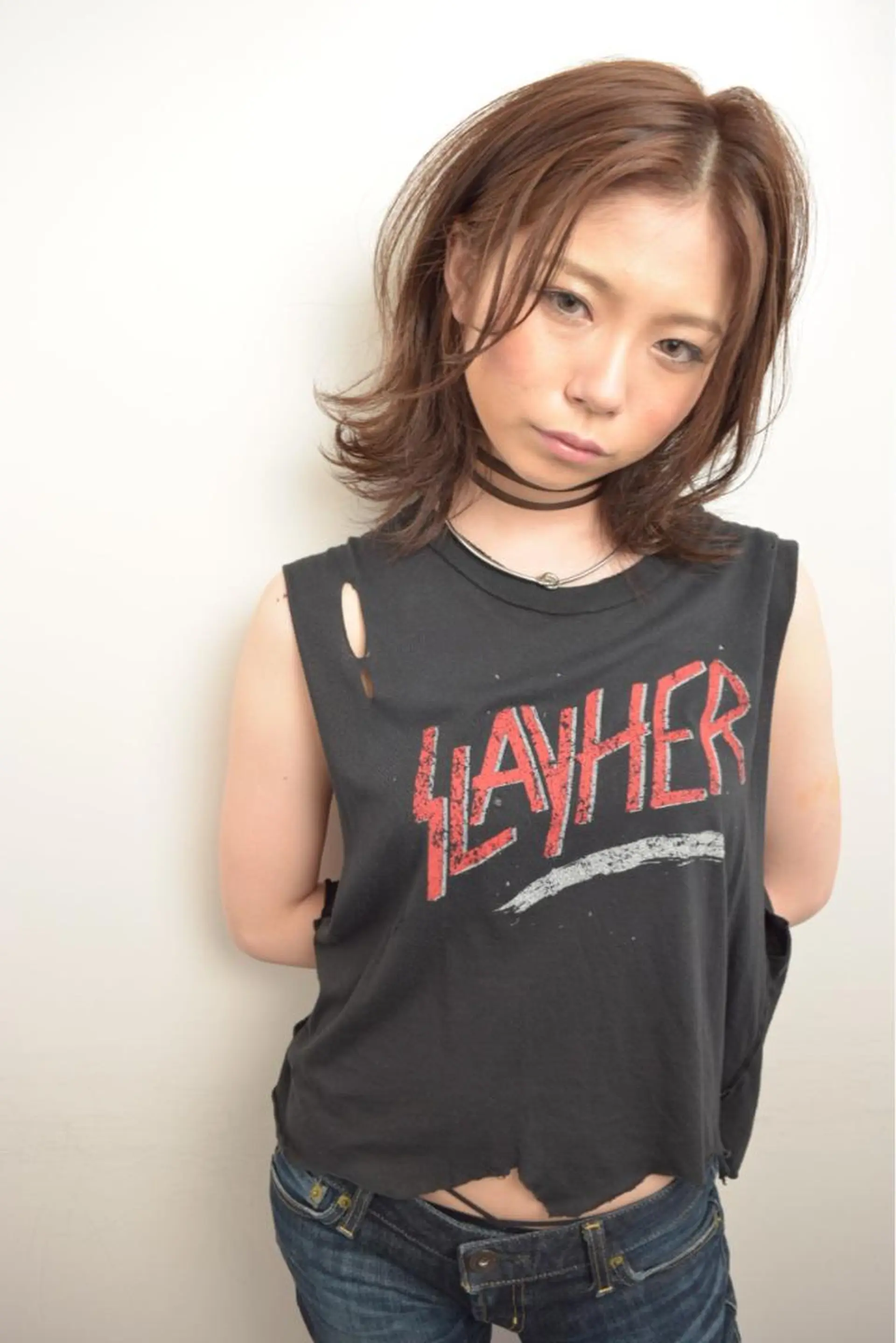 ミディアム カラー パーマ ヘアアレンジ 高橋 隆一のヘアスタイル