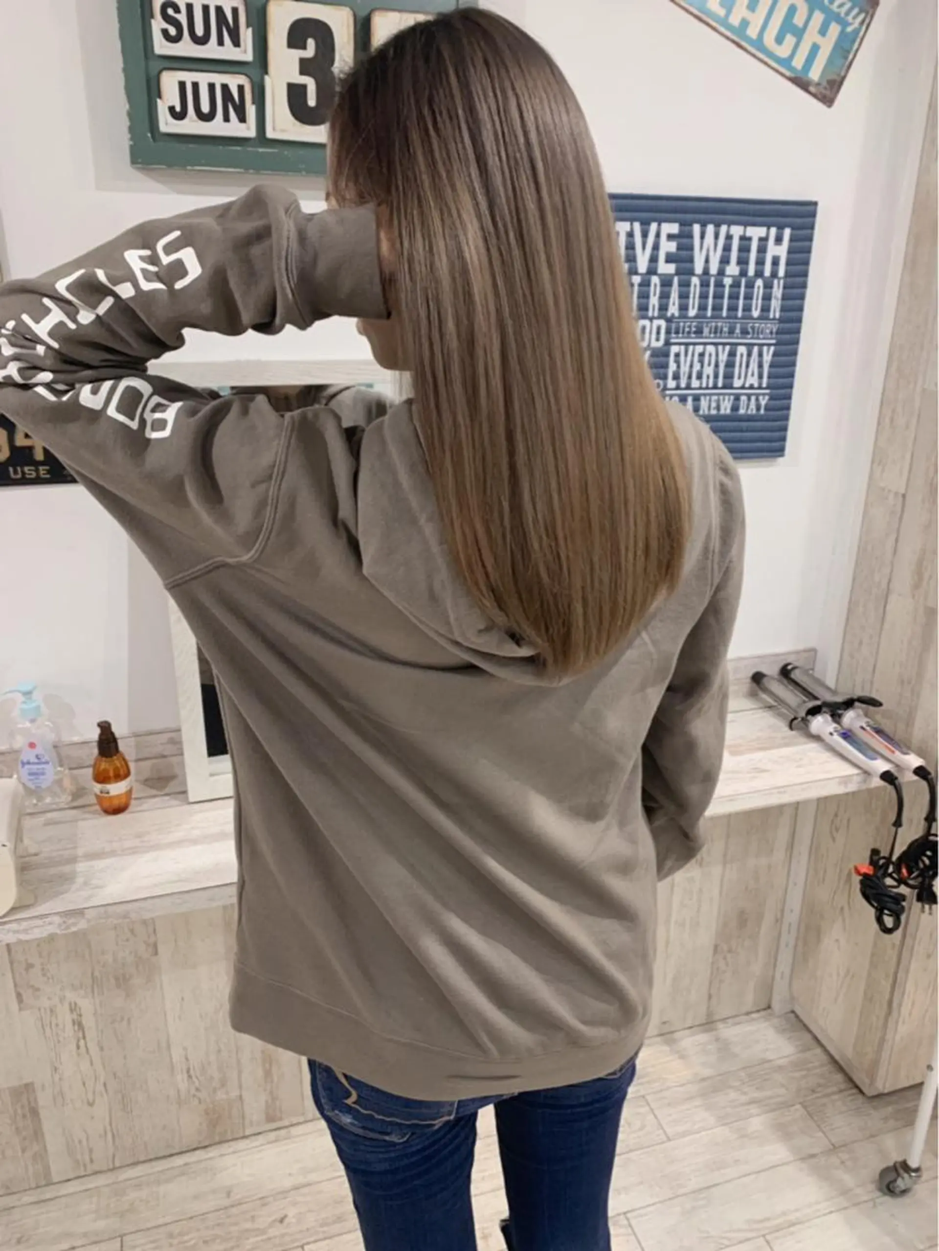 ロング カラー カット ヘアカラー 京都大人女性ショート 徒歩1分/秋山のヘアスタイル