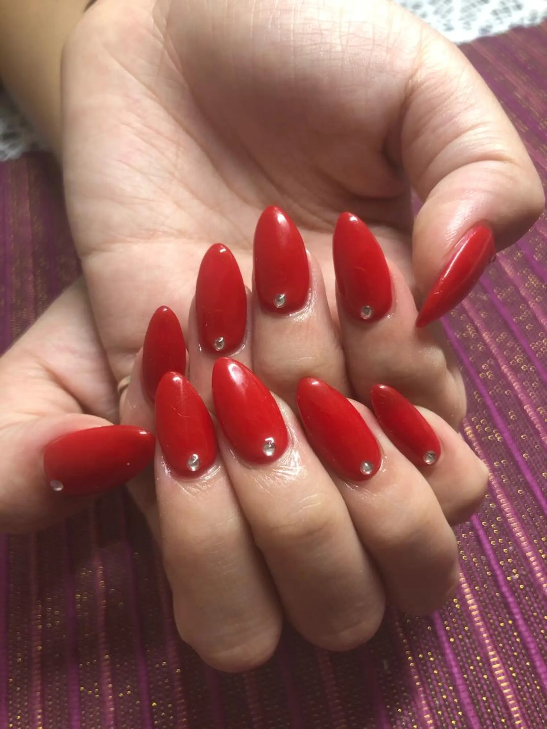 ネイル ワンカラーネイル スカルプネイル ストーンネイル J terrace Nailのネイルデザイン