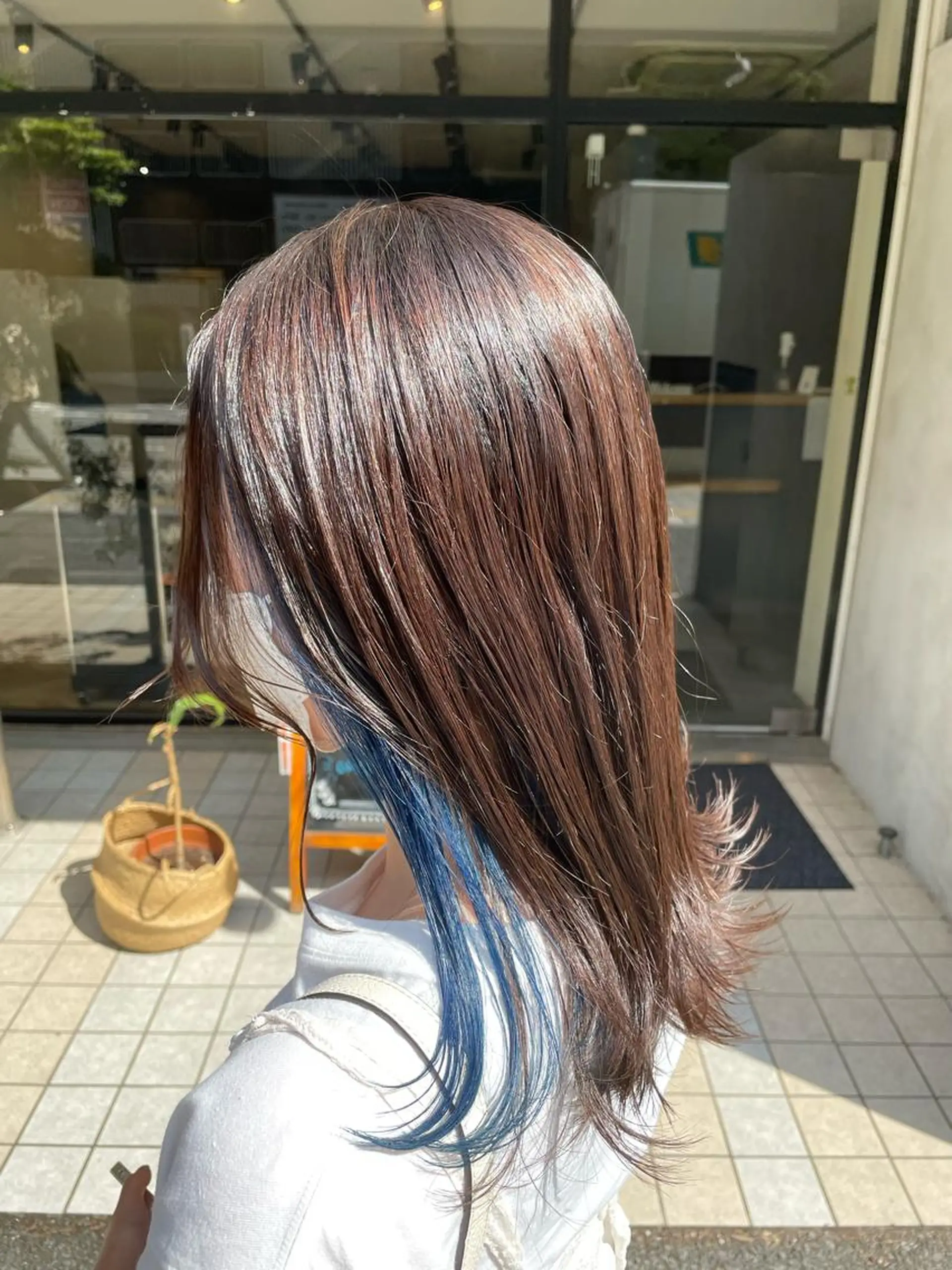 ミディアム ヘアカラー 韓国ヘア/レイヤー 🇰🇷/艶髪/長橋のヘアスタイル