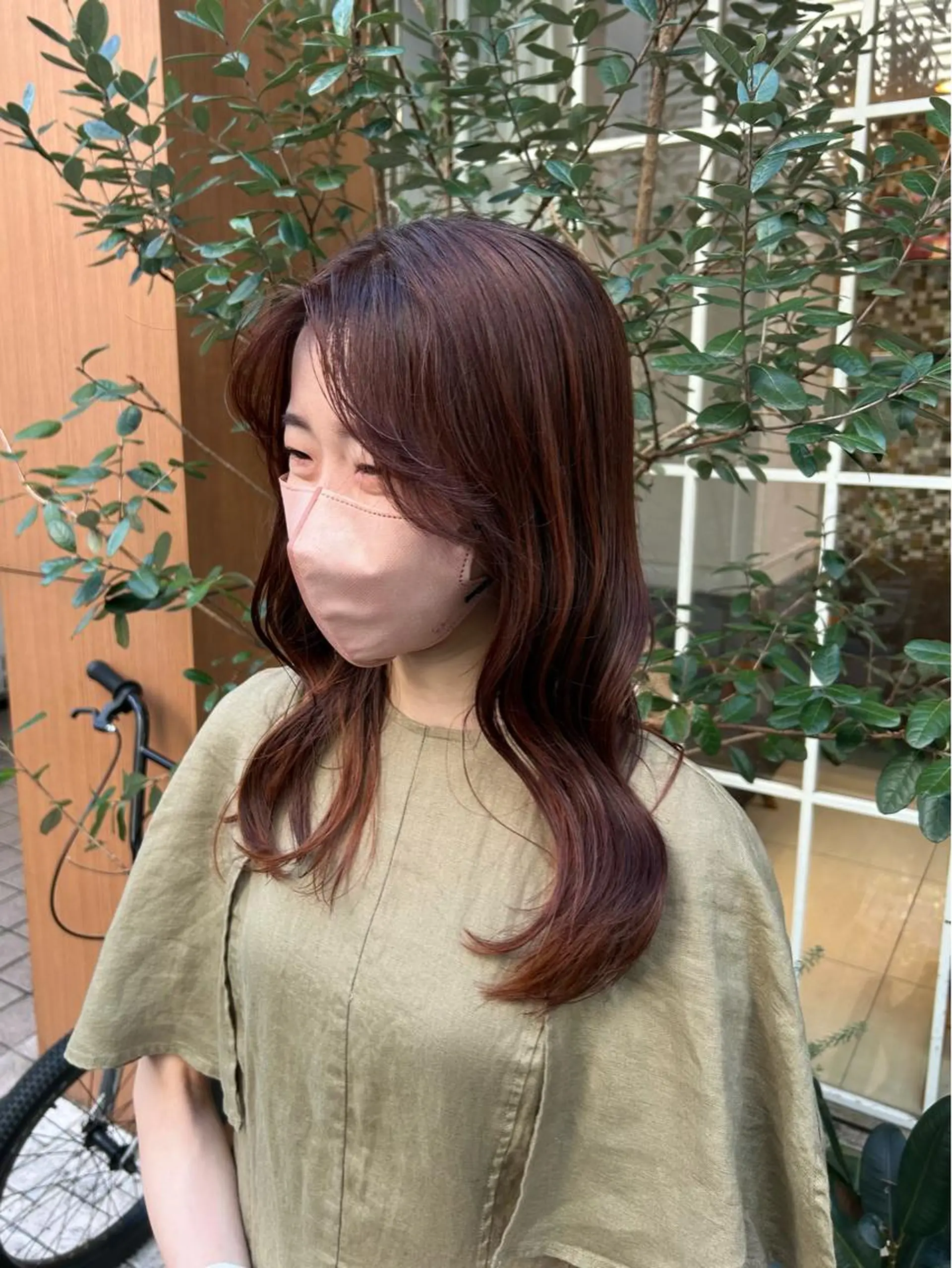 カラー オレンジ moeka 表参道のヘアスタイル