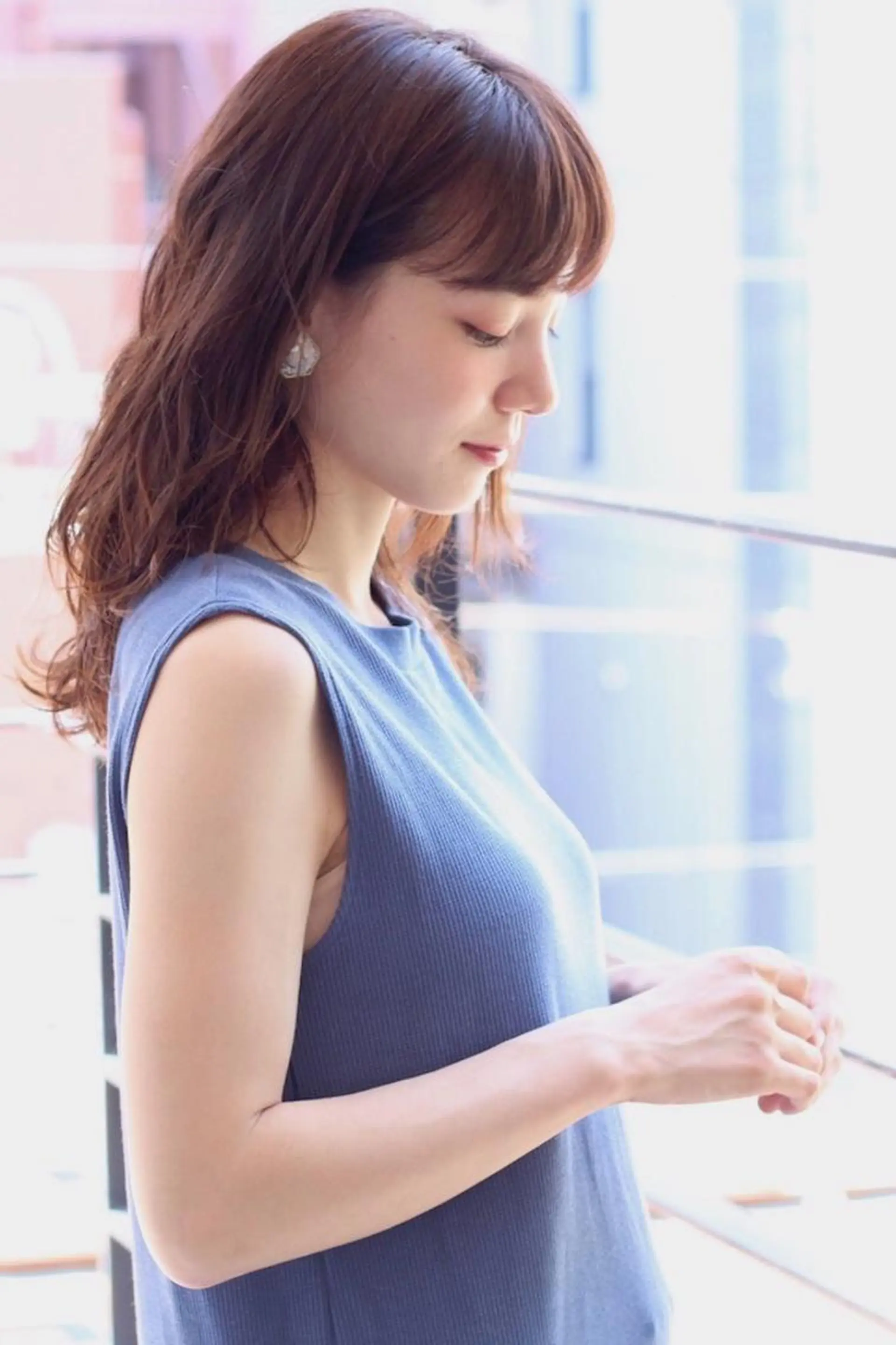 セミロング カラー パーマ Lond labのヘアスタイル