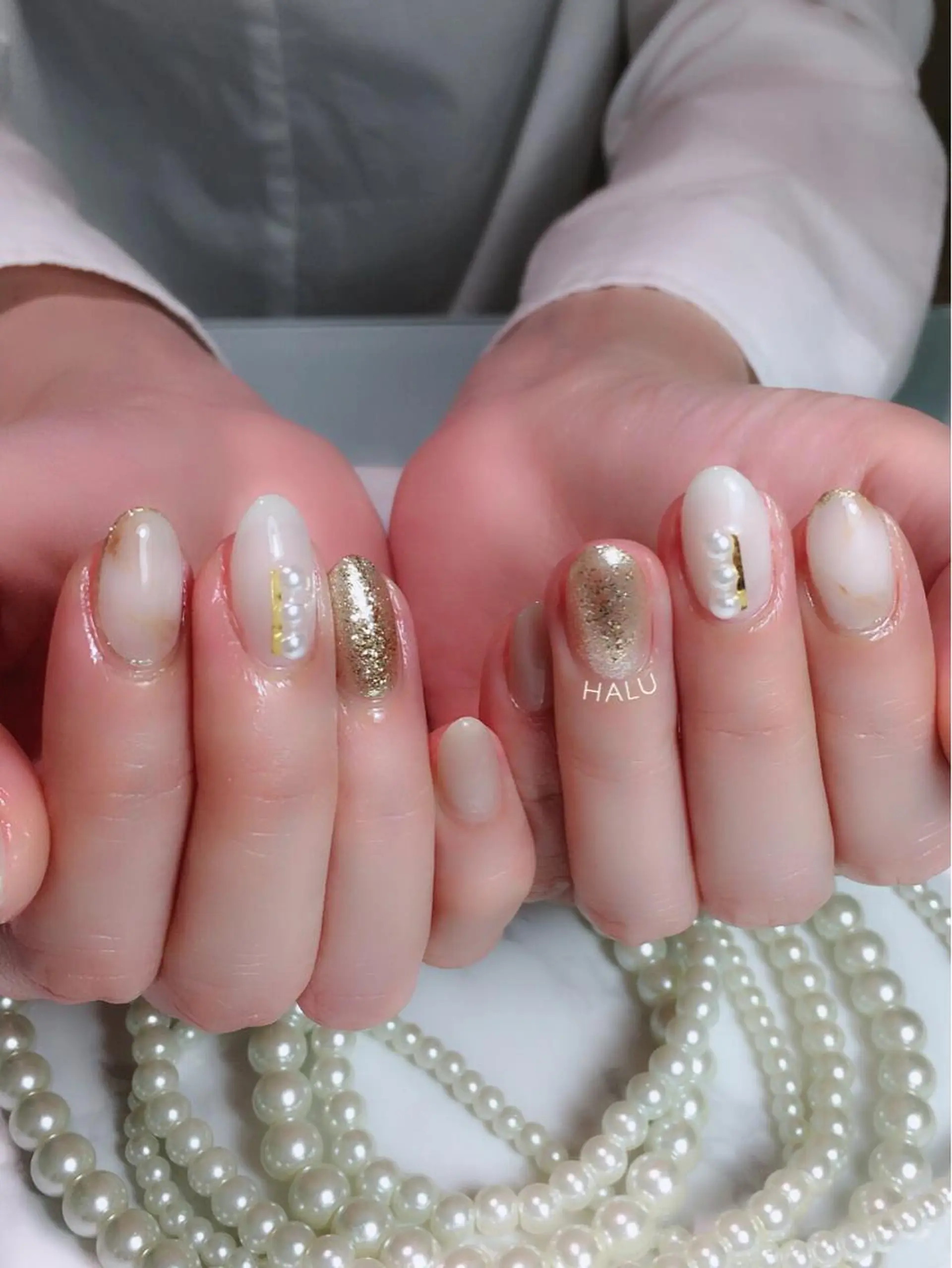 ネイル ゴールド シンプルネイル HALU ハルのネイルデザイン
