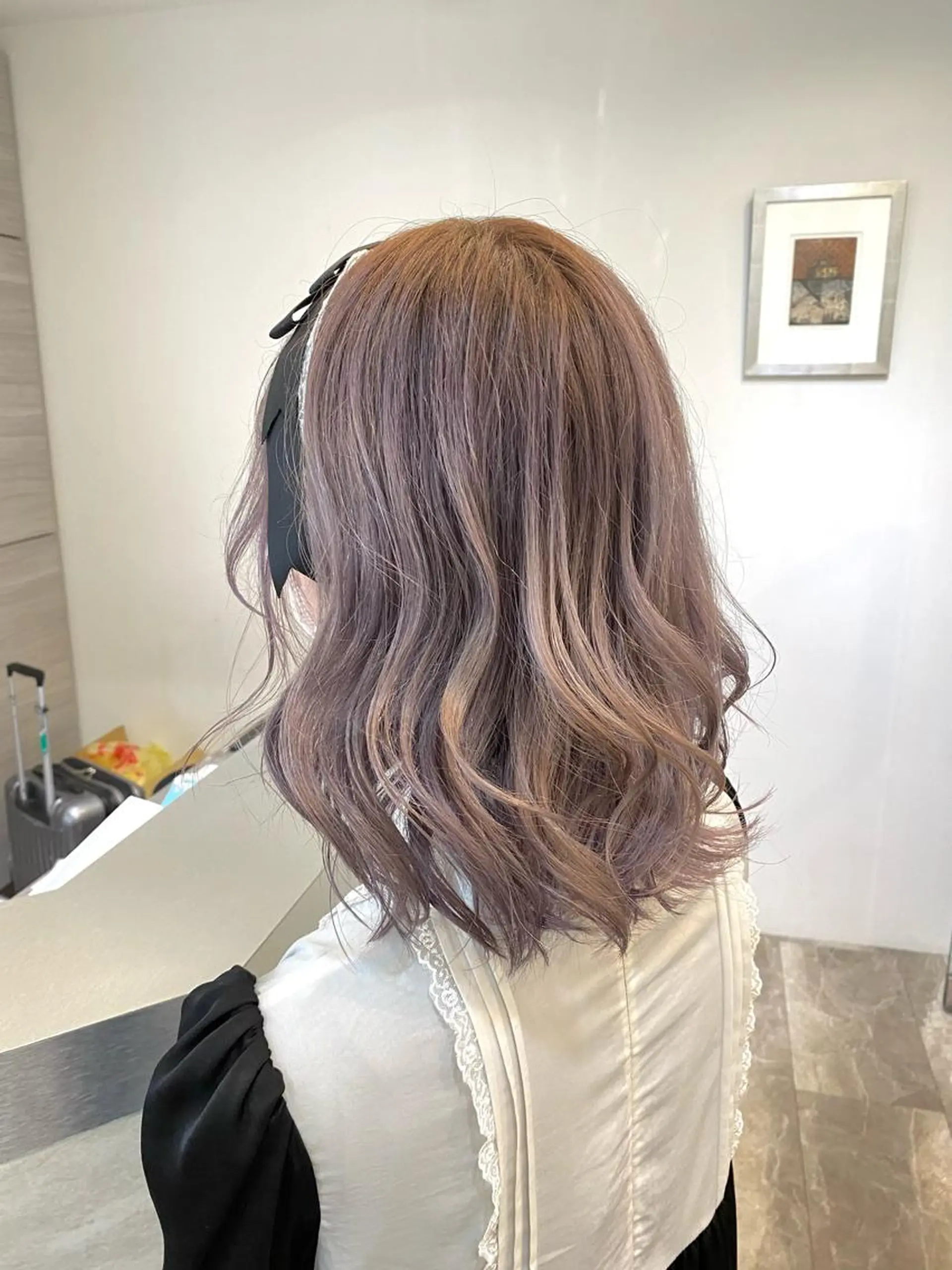 ミディアム カラー ラベンダーカラー garage.所属・吉田 慎冴/メンズパーマのヘアスタイル