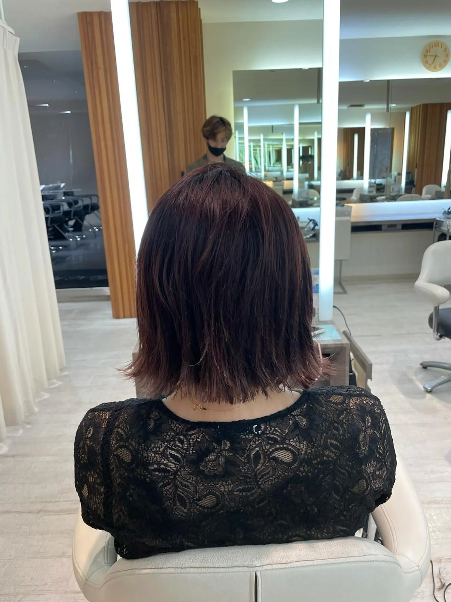 ミディアム カラー 淡路上新庄/髪質改善 .艶カラー/野口春貴のヘアスタイル