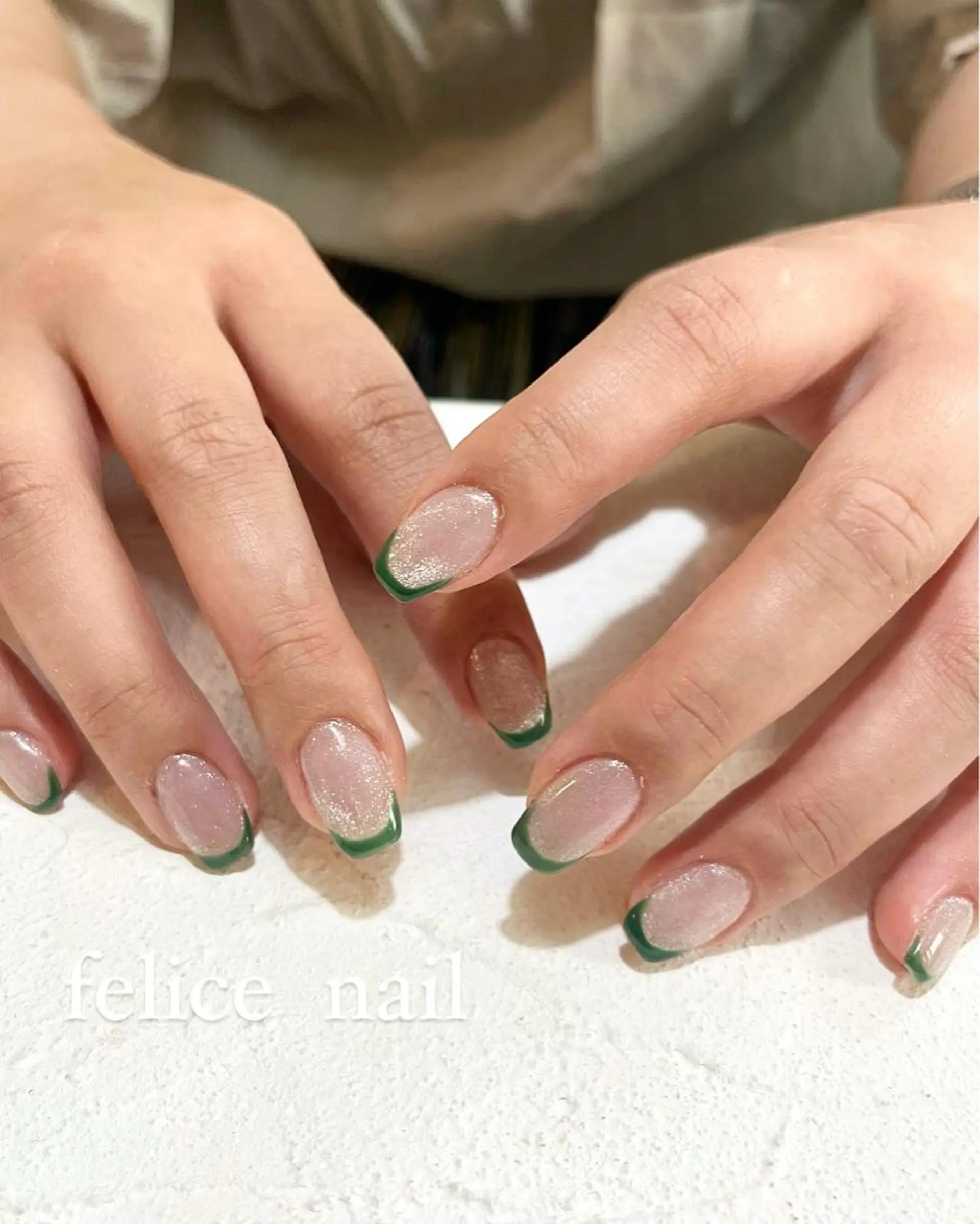 ネイル フレンチネイル ジェルネイル マグネットネイル ニュアンスネイル オフィスネイル felice nailのネイルデザイン
