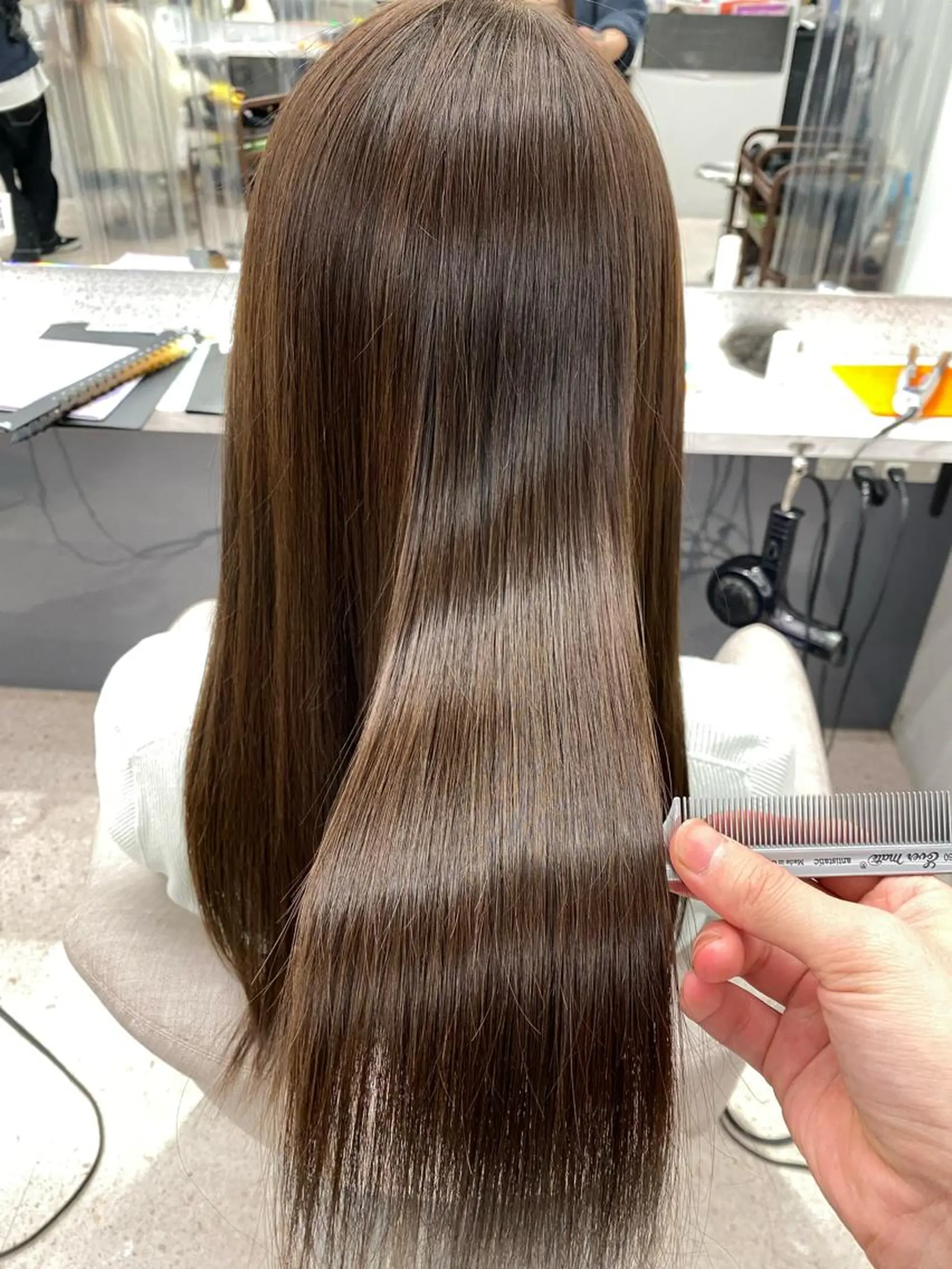 ロング 京都レイヤーカット/ 縮毛矯正/羽柴りくのヘアスタイル