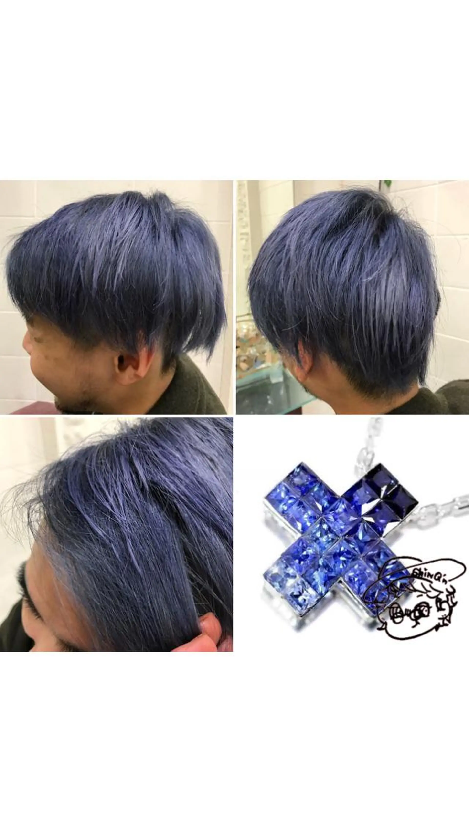 ショート カラー メンズ ヘアカラー トリートメント "PEPPU "所属・🌈推し色派手髪 ハイトーンShinのヘアスタイル