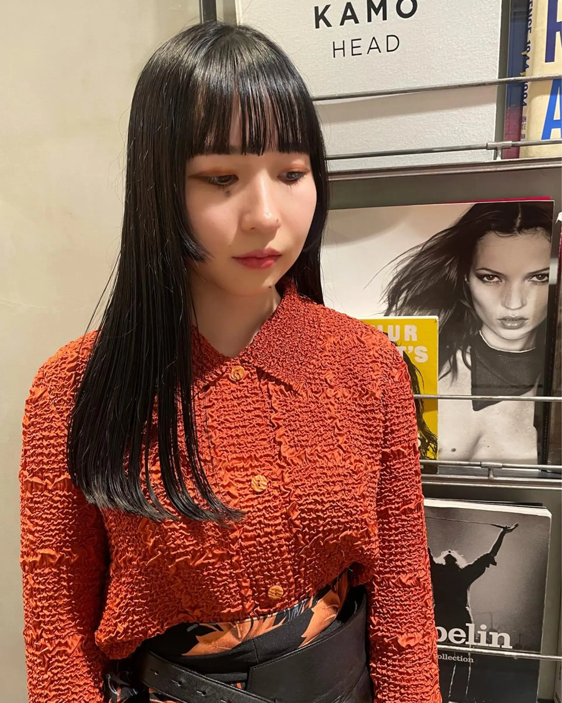 ロング カラー 黒髪 カット ヘアカラー トリートメント 優作 〜圧倒的信頼〜のヘアスタイル