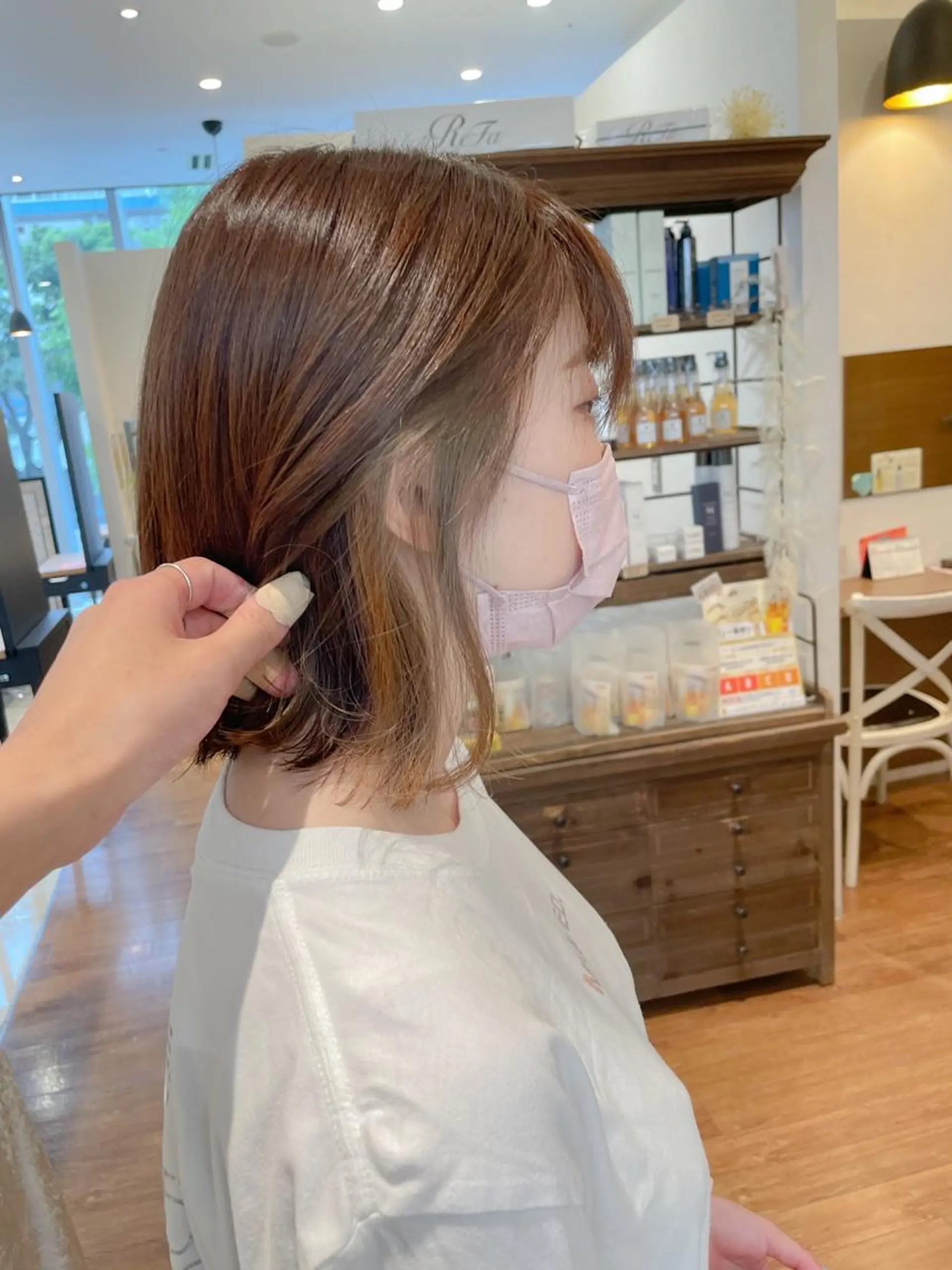 ショート カラー イヤリングカラー ヘアカラー 髪質改善/ブリーチ 田代 龍我のヘアスタイル