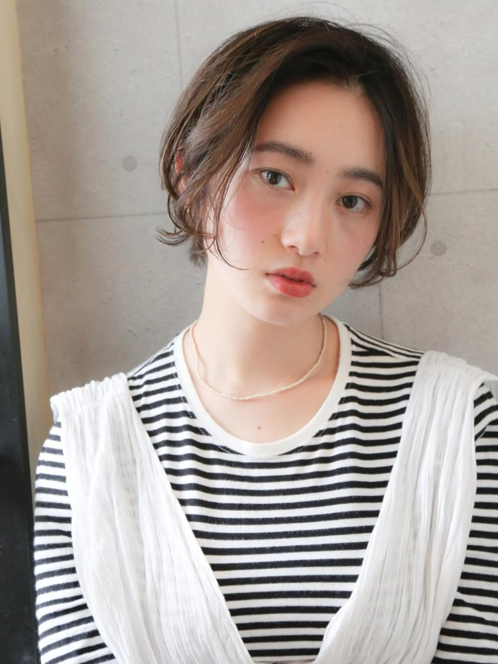 ショート カラー パーマ さかい なつみのヘアスタイル