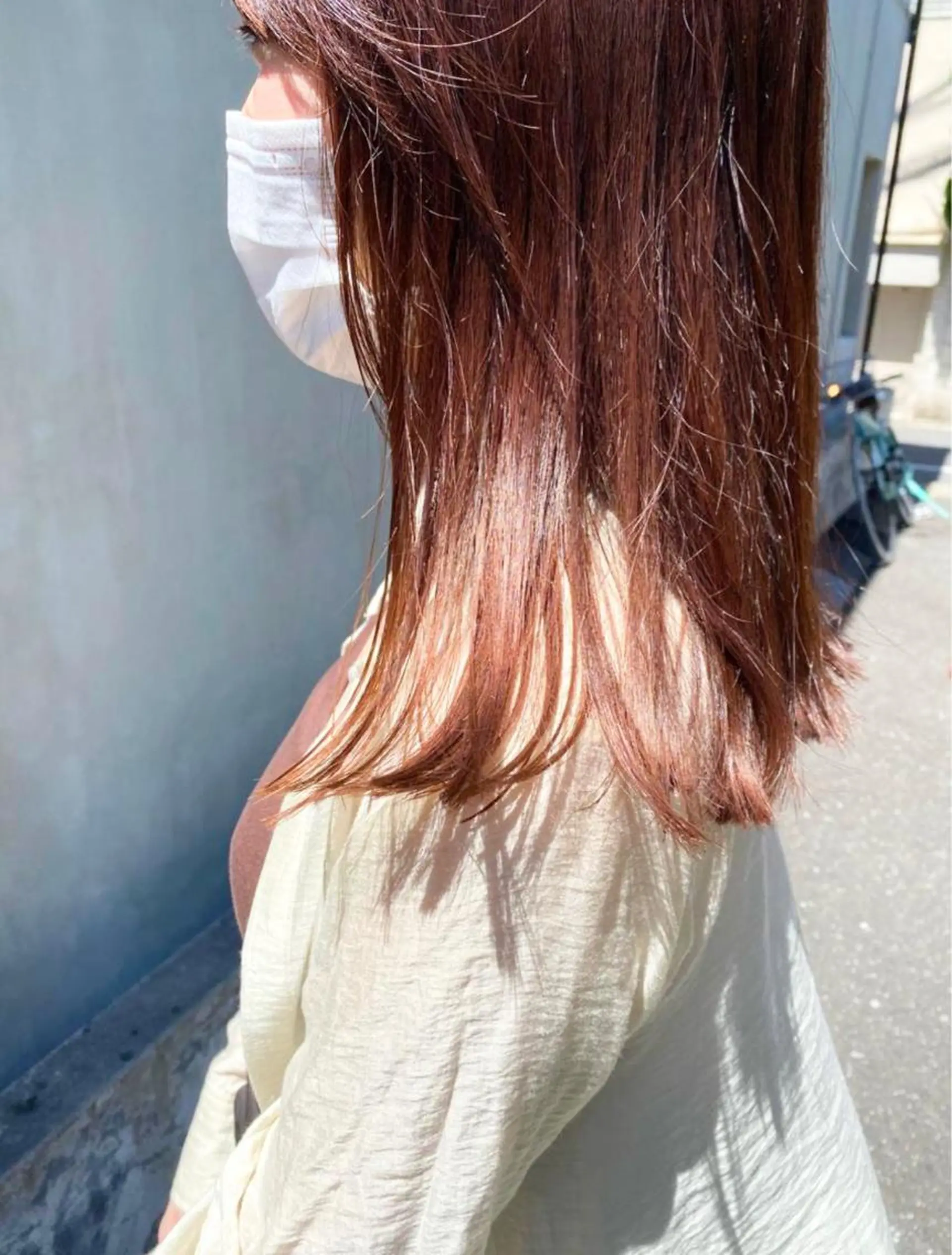 セミロング カラー パーマ ヘアアレンジ メンズ キッズ ネイル マツエク・マツパ ベージュカラー オレンジ オレンジベージュ カラーマツエク ナチュラル Uil所属・インナーカラー/ KANAのヘアスタイル