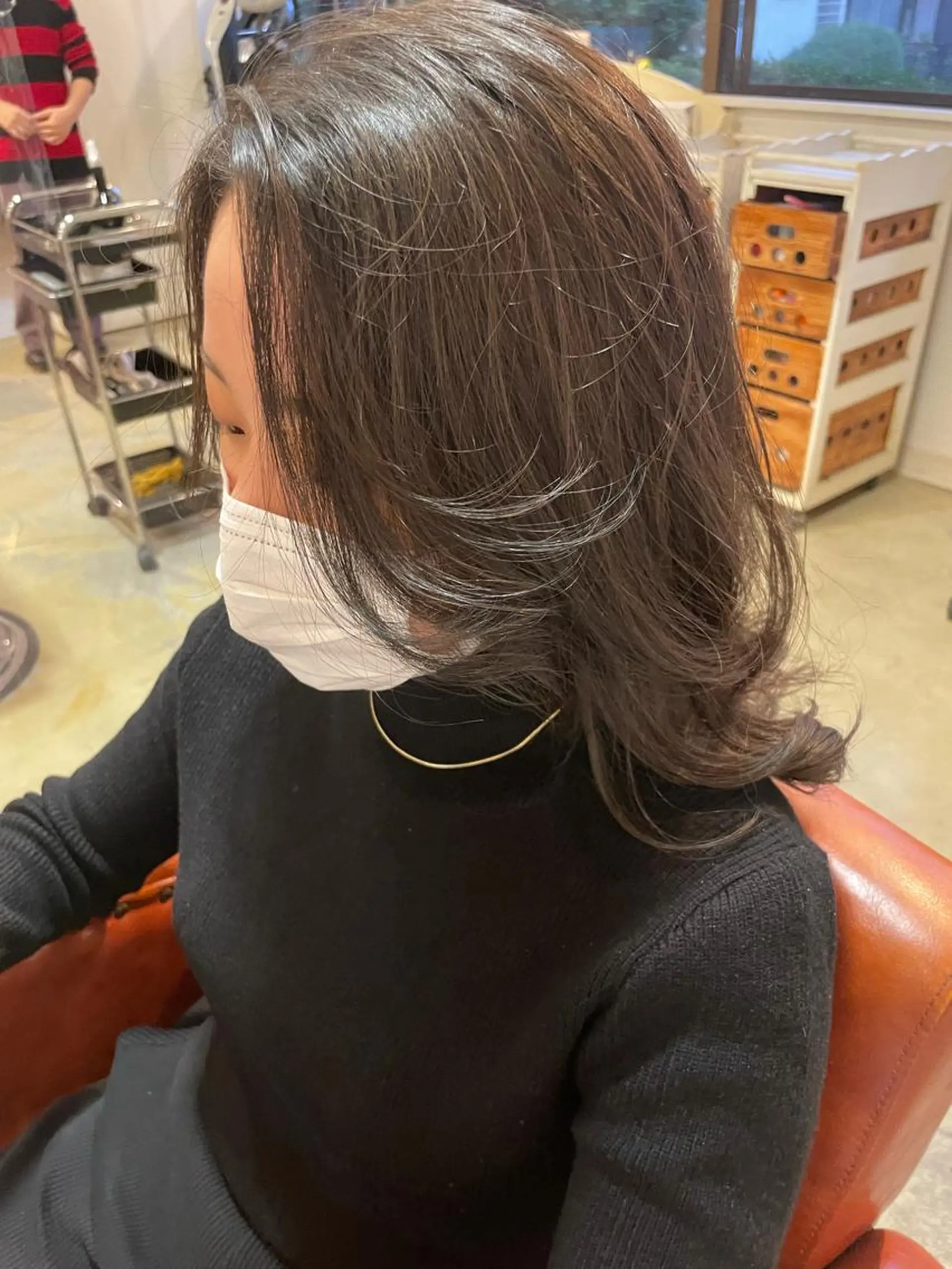 ロング カラー パーマ 🤍MIDUKI🤍 韓国風レイヤーカットのヘアスタイル