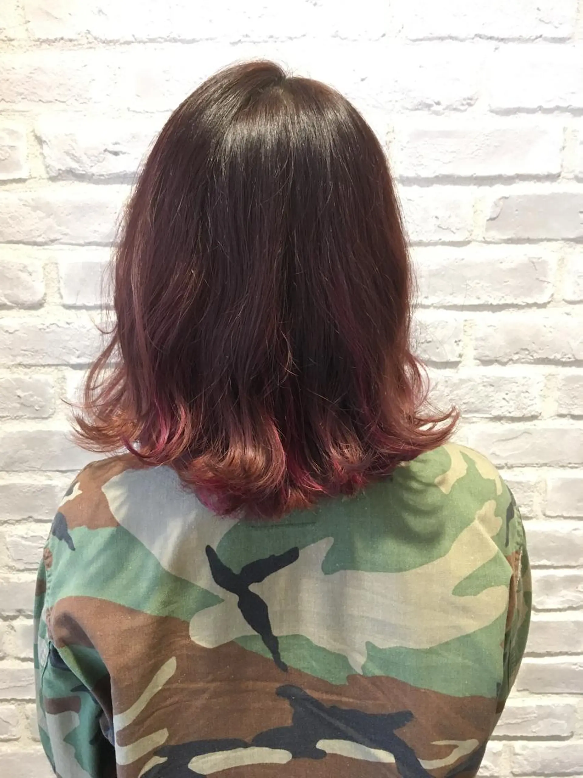 ミディアム セミロング ロング カラー パーマ ヘアアレンジ デザインカラー ピンクカラー パープルカラー la fith所属・rico_by ヘアとアイブロウのヘアスタイル