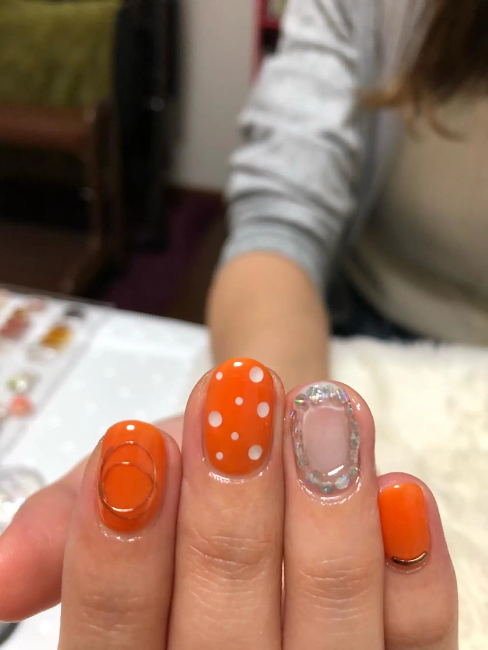 ネイル オレンジ ネイルサロン ティンタ所属・馬場 典子のネイルデザイン