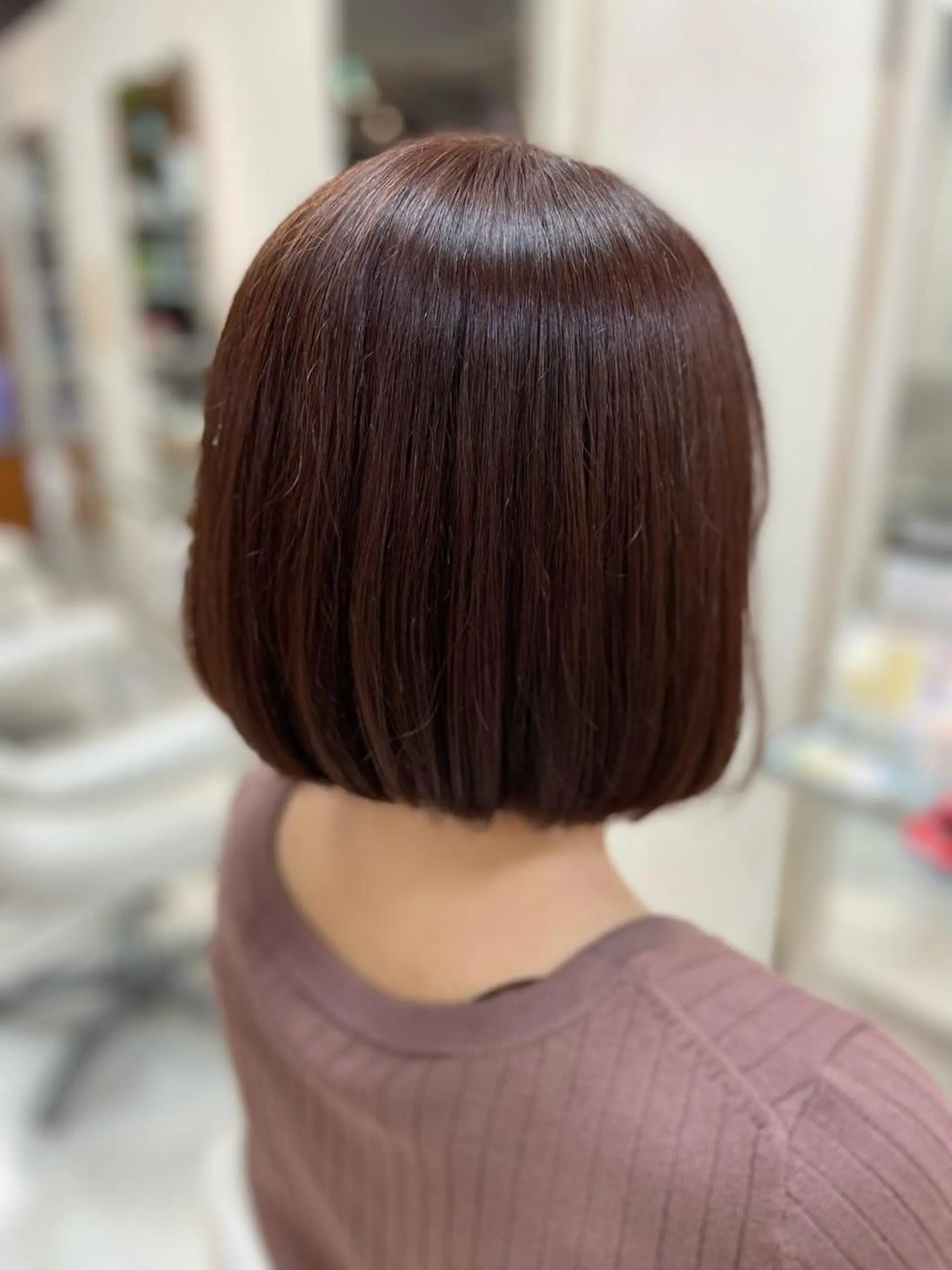 ショート カラー ブラウンカラー ピンクカラー ピンクブラウン ボブ 菊地 美憂のヘアスタイル