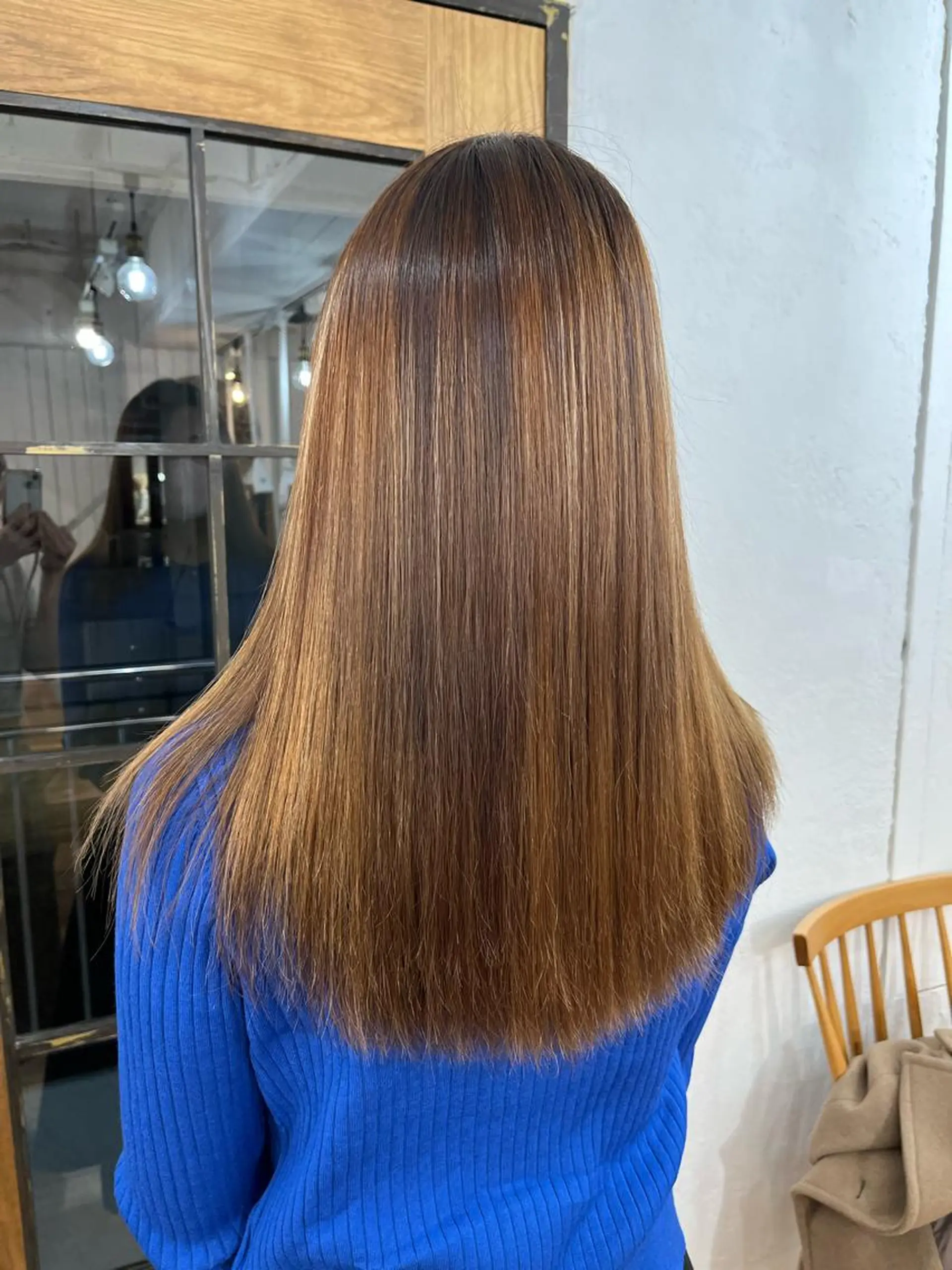 セミロング カット ヘアカラー トリートメント SALOWIN新宿三丁目frente所属・髪質改善/艶カラー MISATOのヘアスタイル