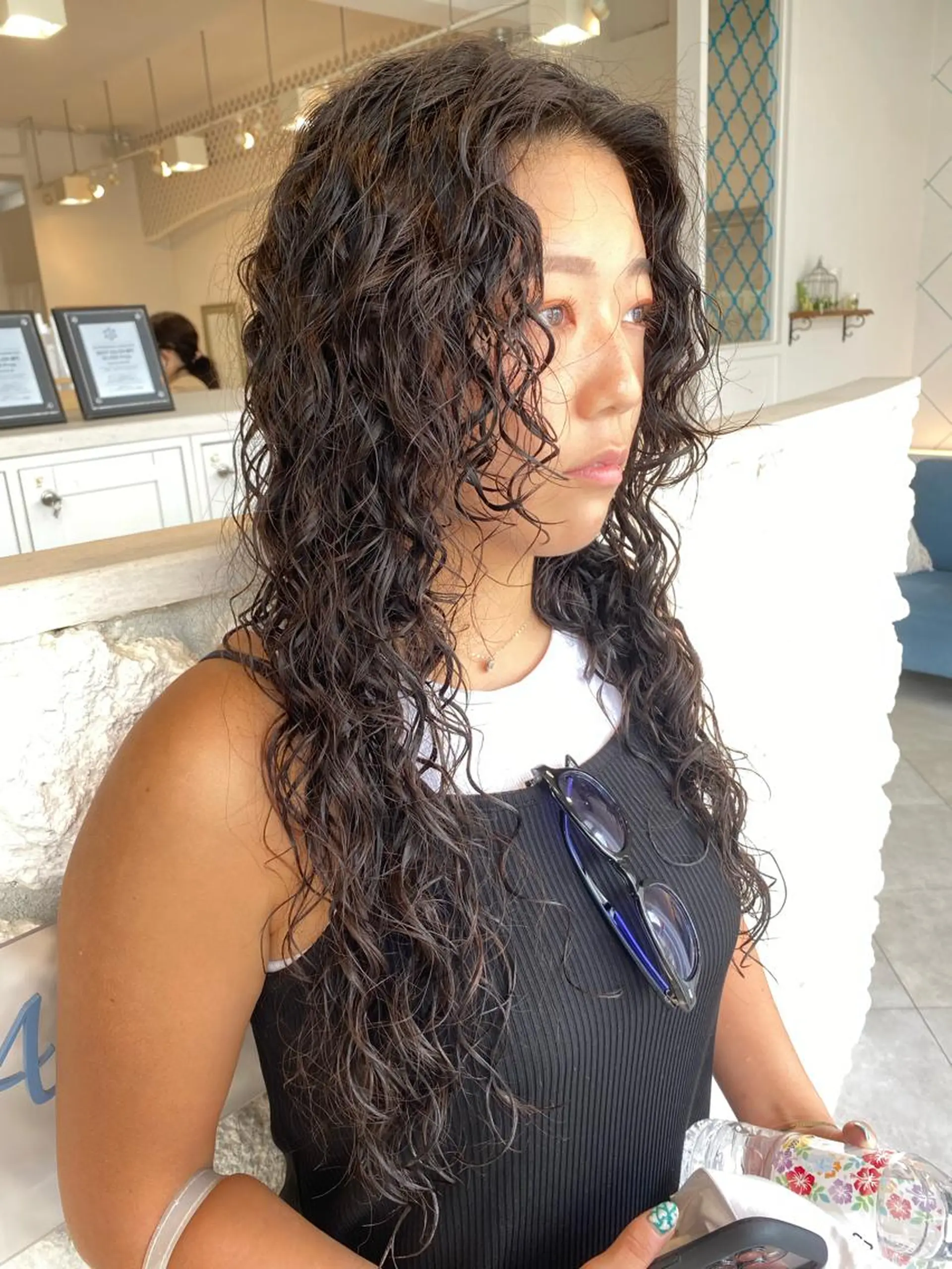 ロング パーマ カット パーマ AngeBay.NaHa所属・饒平名 知也のヘアスタイル